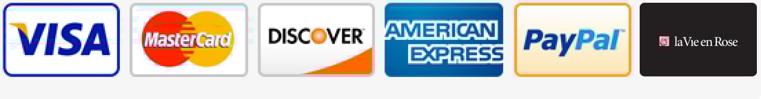 Methods of payment: Visa, Master Card, Discover, American Express