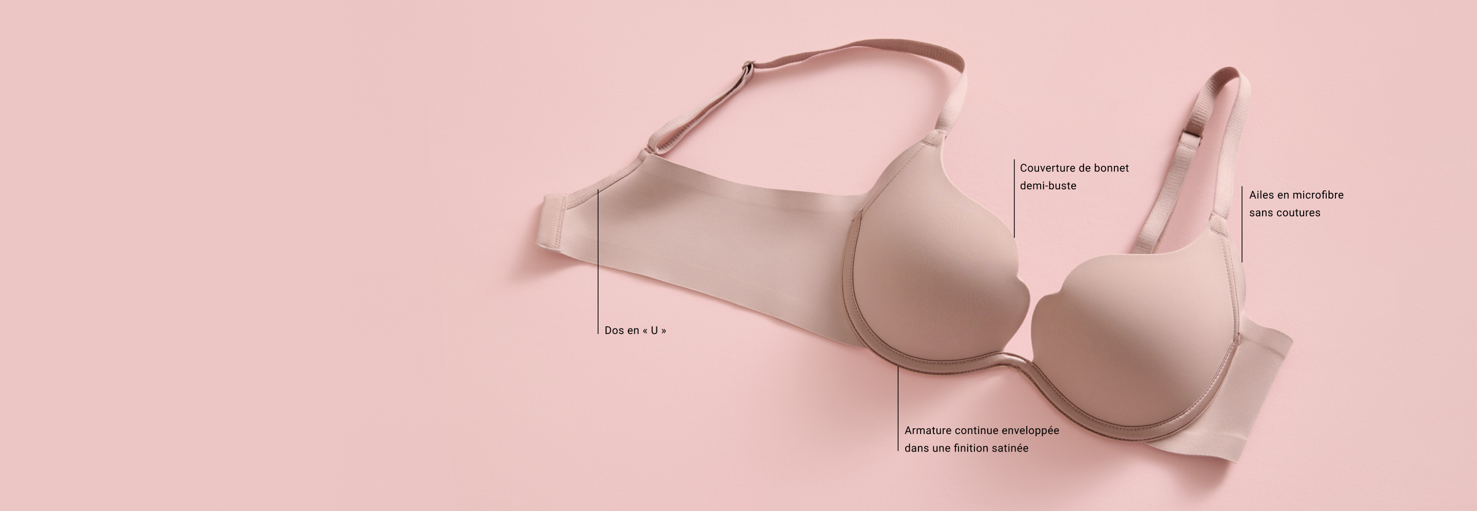 soutien-gorge ondulé de couleur ombre grise posé