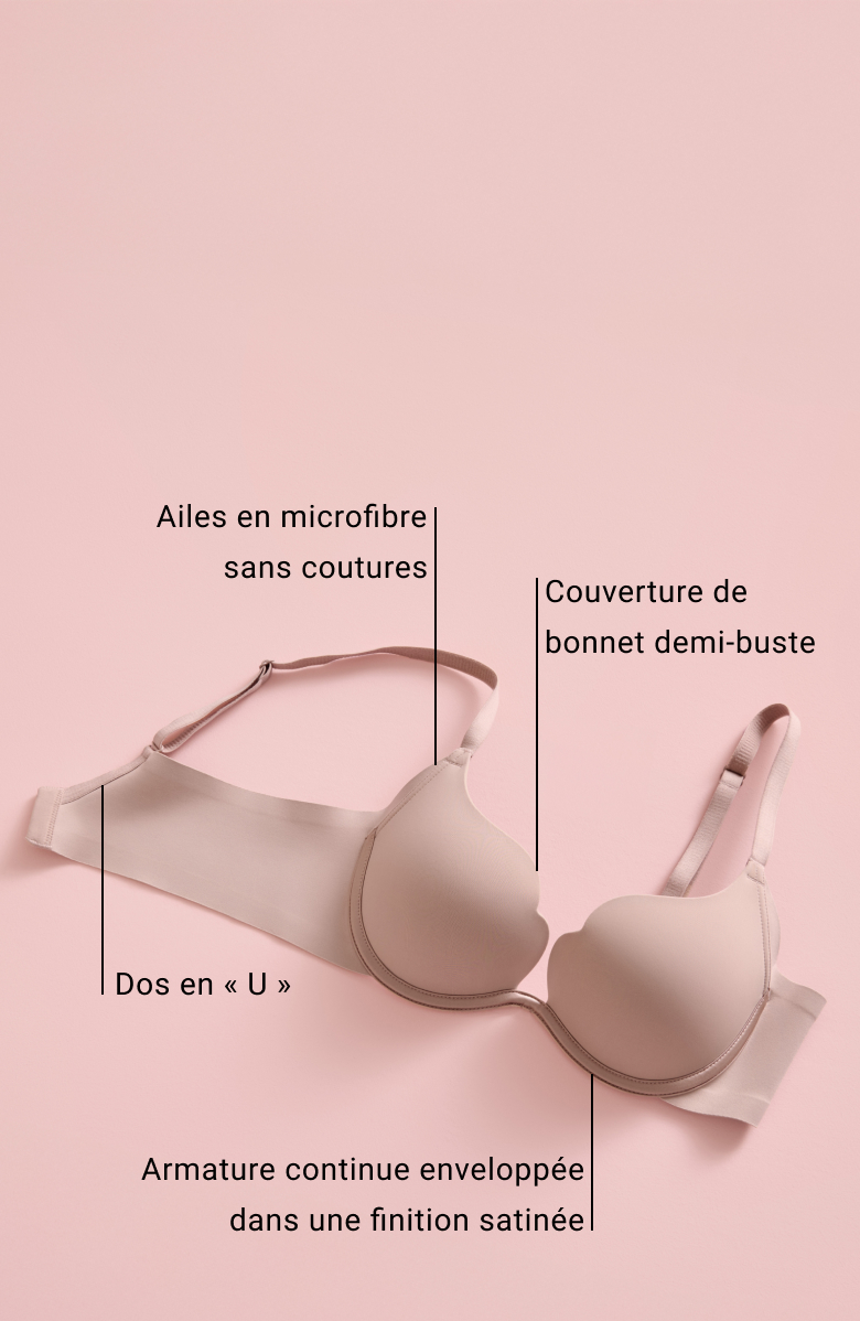 soutien-gorge ondulé de couleur ombre grise posé