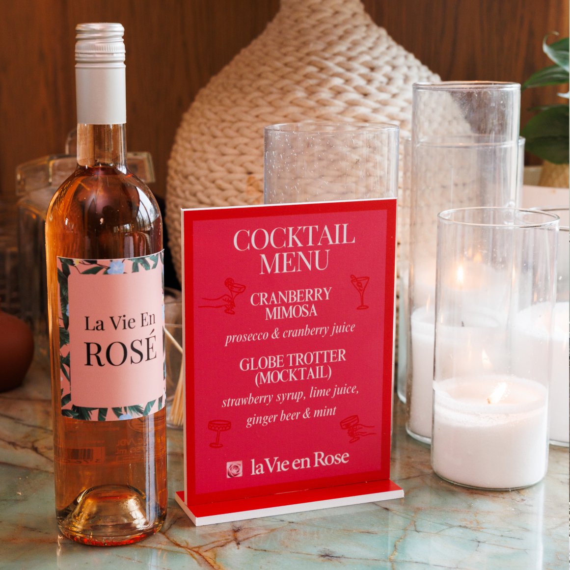 Photos from our summer swimwear event highlighting featured activities, themed decor, and event setup