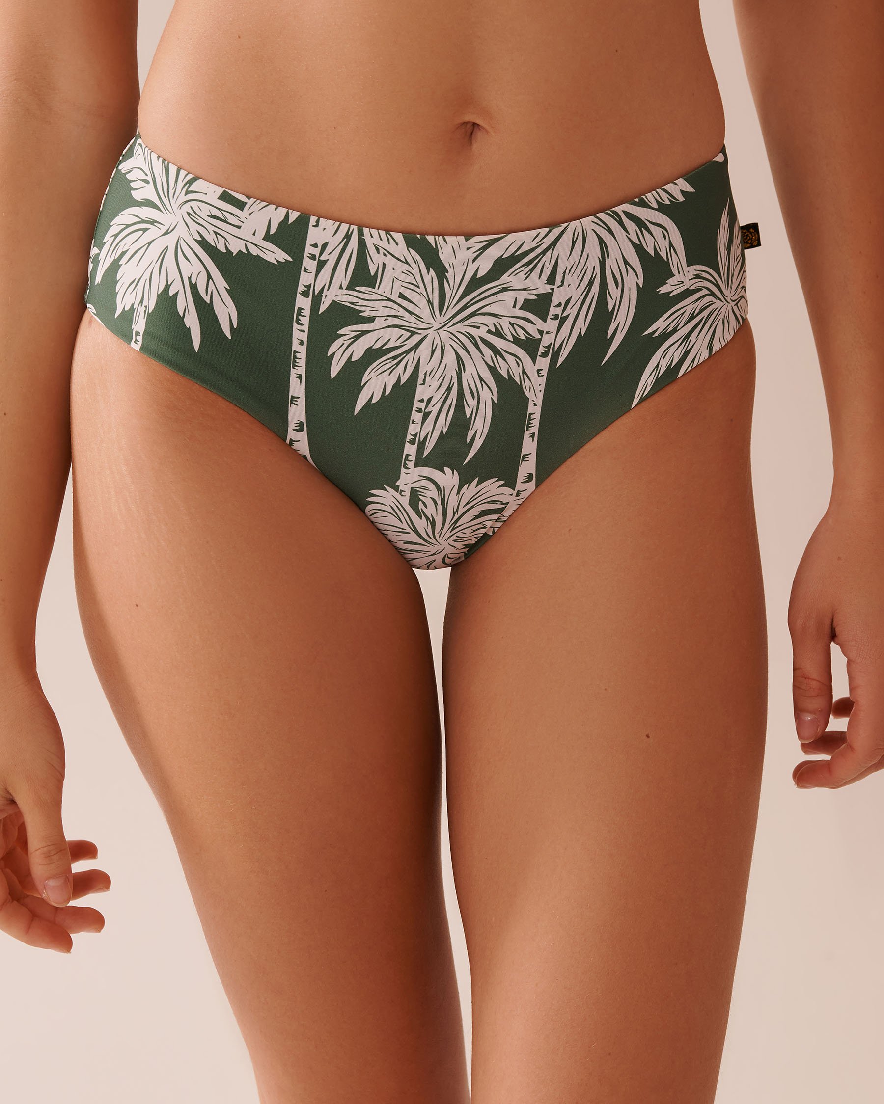 LA VIE EN ROSE AQUA KHAKI PALM Hipster Bikini Bottom Khaki Palm 70300729 - View1