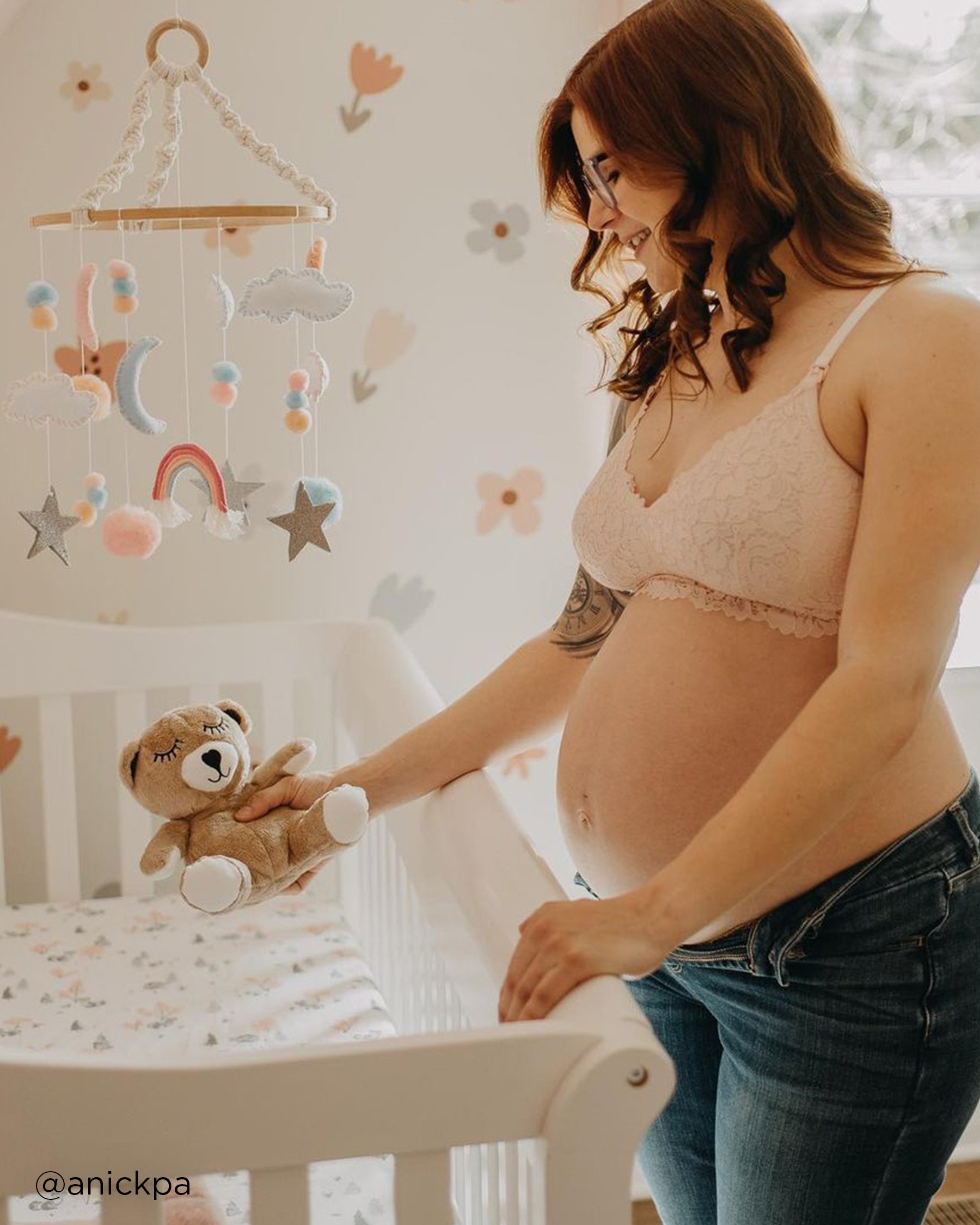 LA VIE EN ROSE Nursing Lace Bralette Light Pink 10100056 - View4