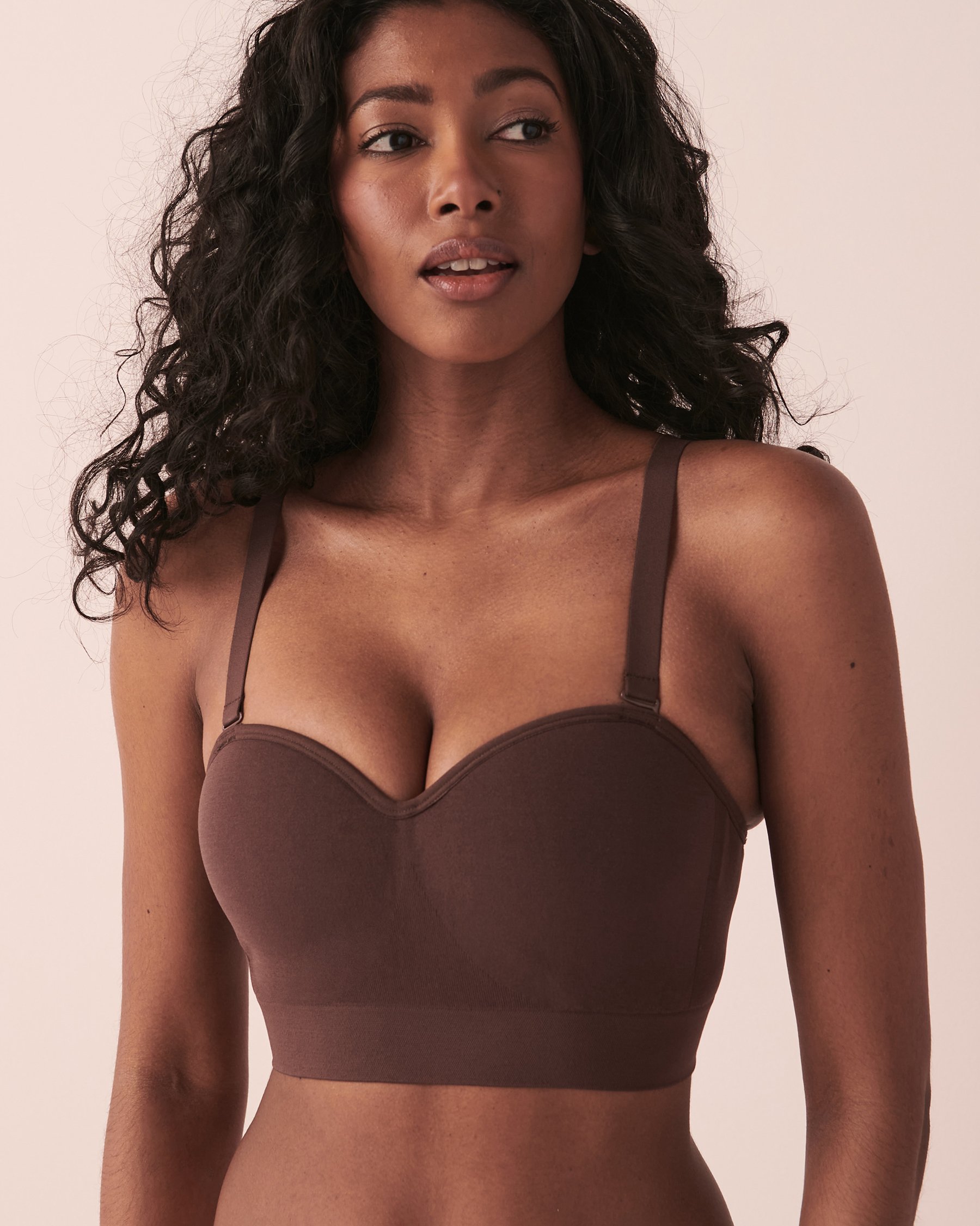 LA VIE EN ROSE Convertible Bandeau Seamless Bra Smooth Coffee 10200261 - View2