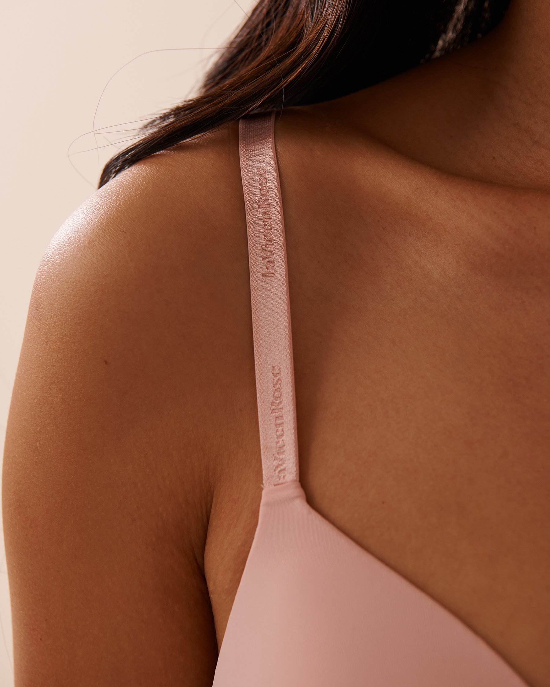 LA VIE EN ROSE Lightly Lined Wireless Bra Salmon Pink 10200415 - View4