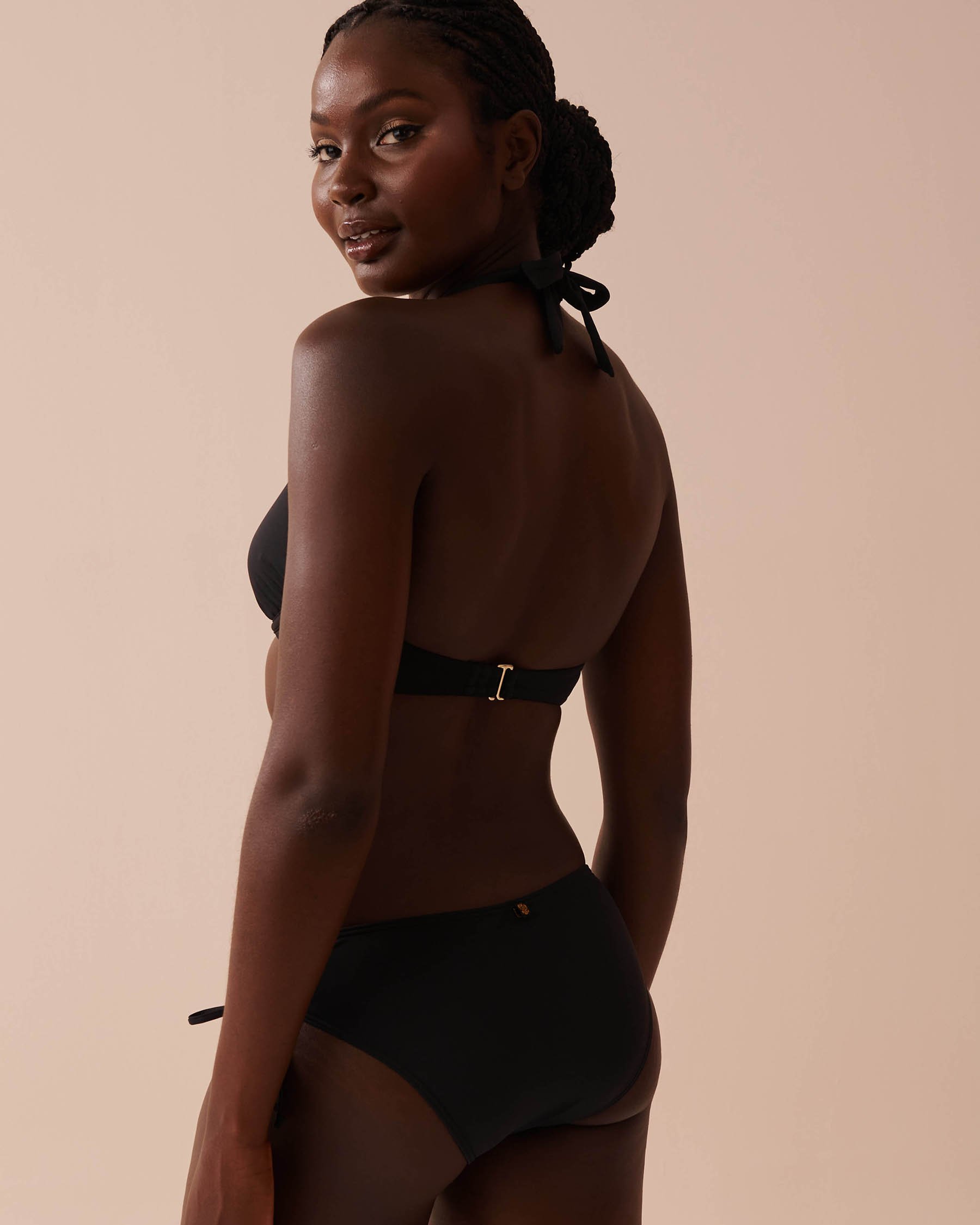 LA VIE EN ROSE AQUA Haut de bikini plongeant SOLID Noir 70100670 - View2