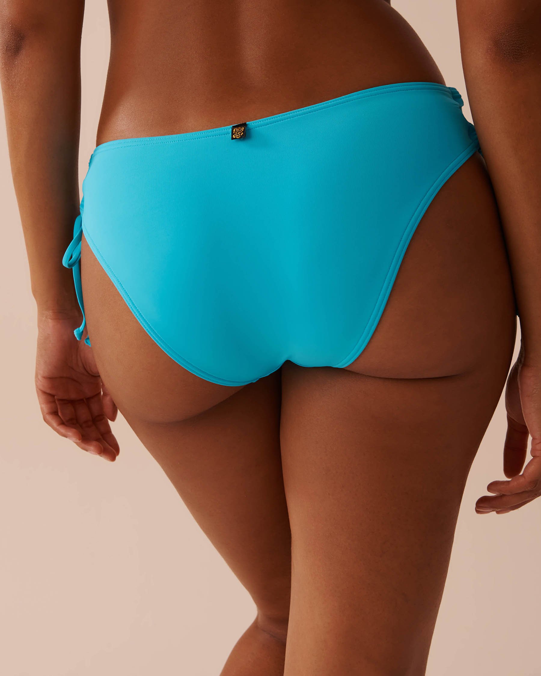 LA VIE EN ROSE AQUA BLUE ATOLL Cross-Tie Brazilian Bikini Bottom Blue Atoll 70300624 - View2