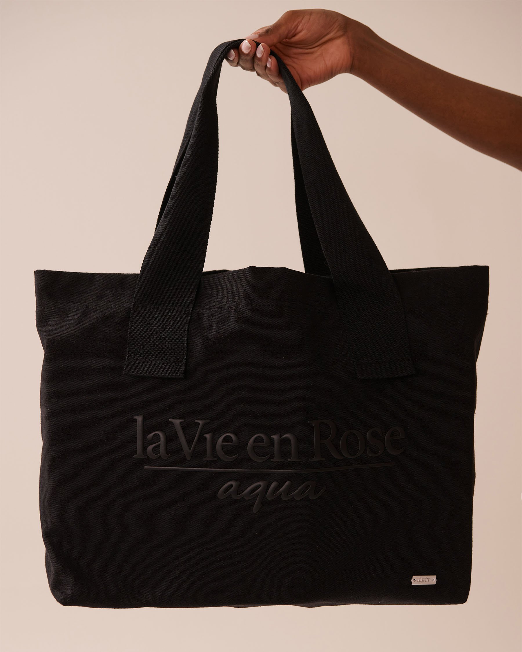 LA VIE EN ROSE AQUA La Vie en Rose Beach Bag Black 80500113 - View2