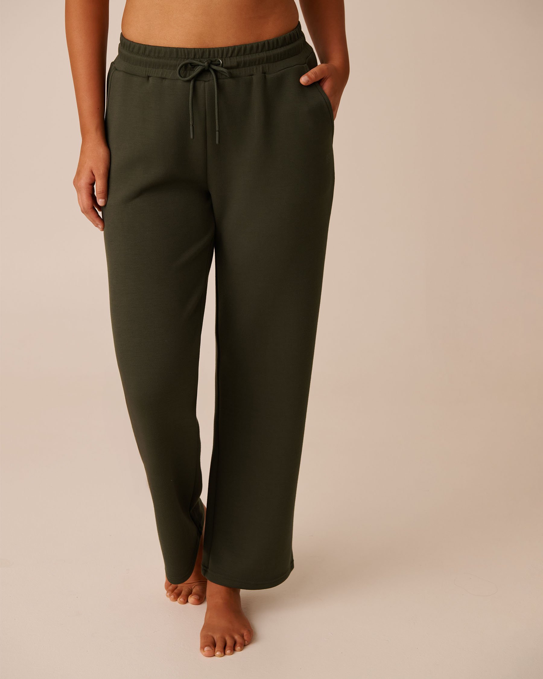 LA VIE EN ROSE Wide Leg Pants Khaki 50200101 - View1