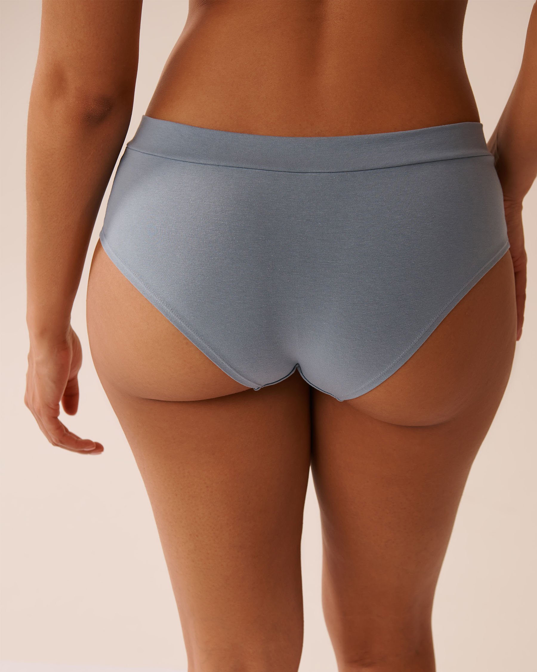 LA VIE EN ROSE Cotton Hiphugger Panty Dusty Blue 20100637 - View2