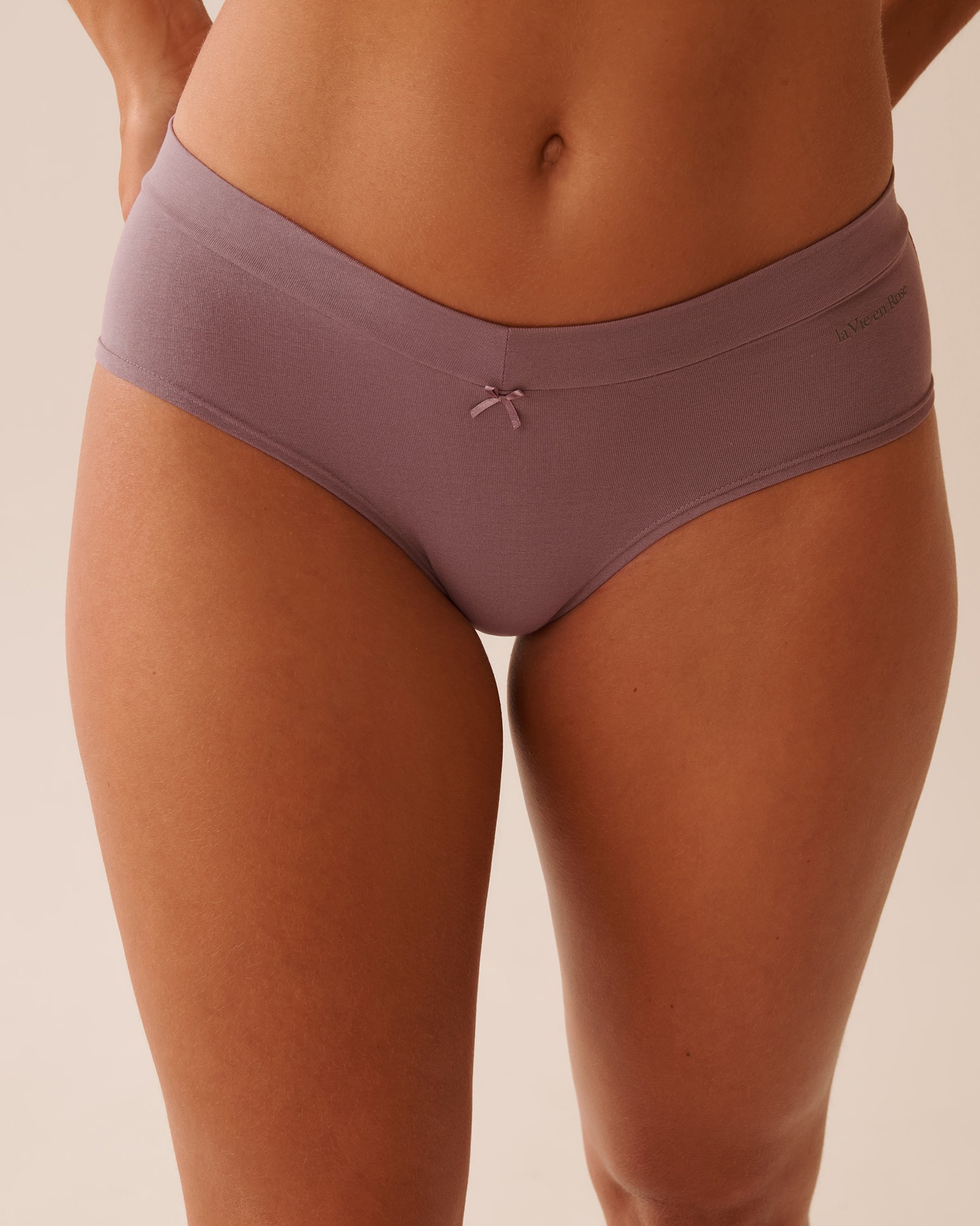 LA VIE EN ROSE Cotton Hiphugger Panty Mauve 20100637 - View1