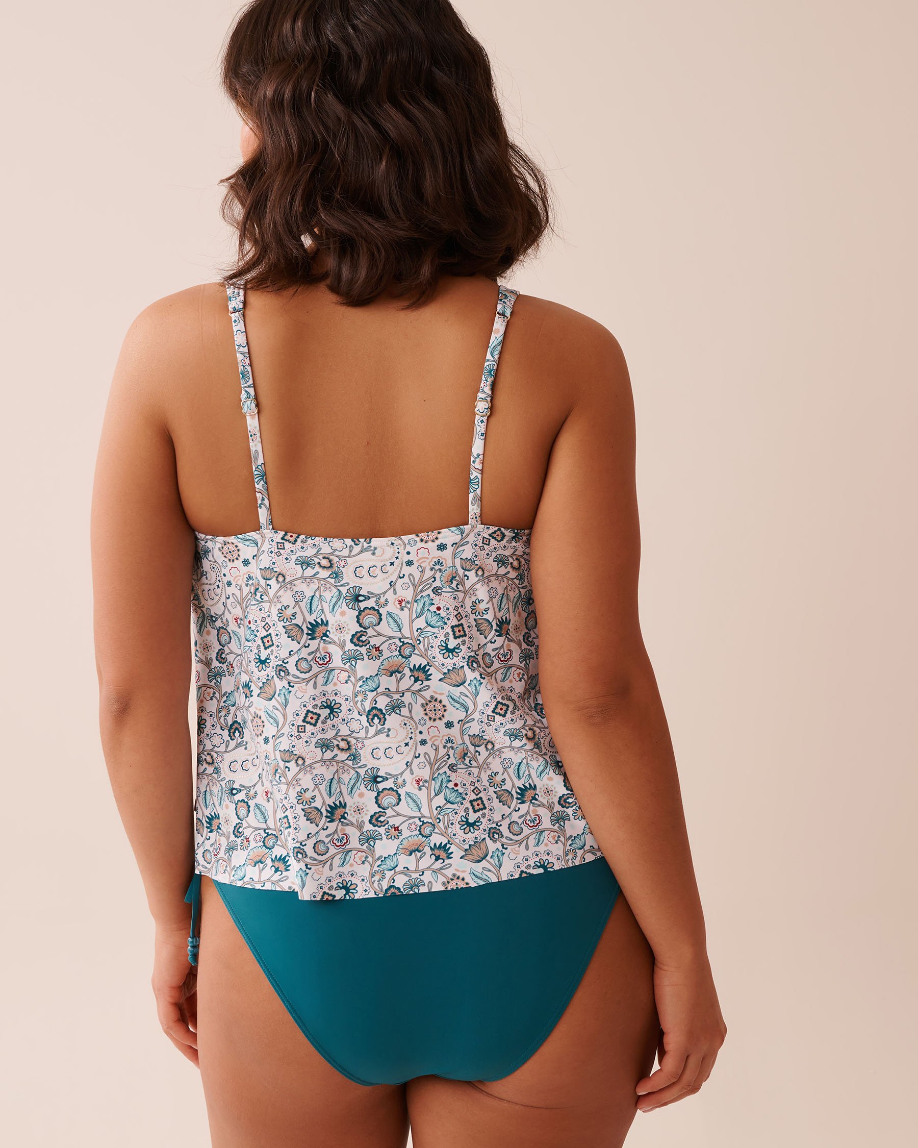 LA VIE EN ROSE AQUA ENCHANTED FLORA Flowy V-neck Tankini Top Enchanted Flora 70100807 - View6