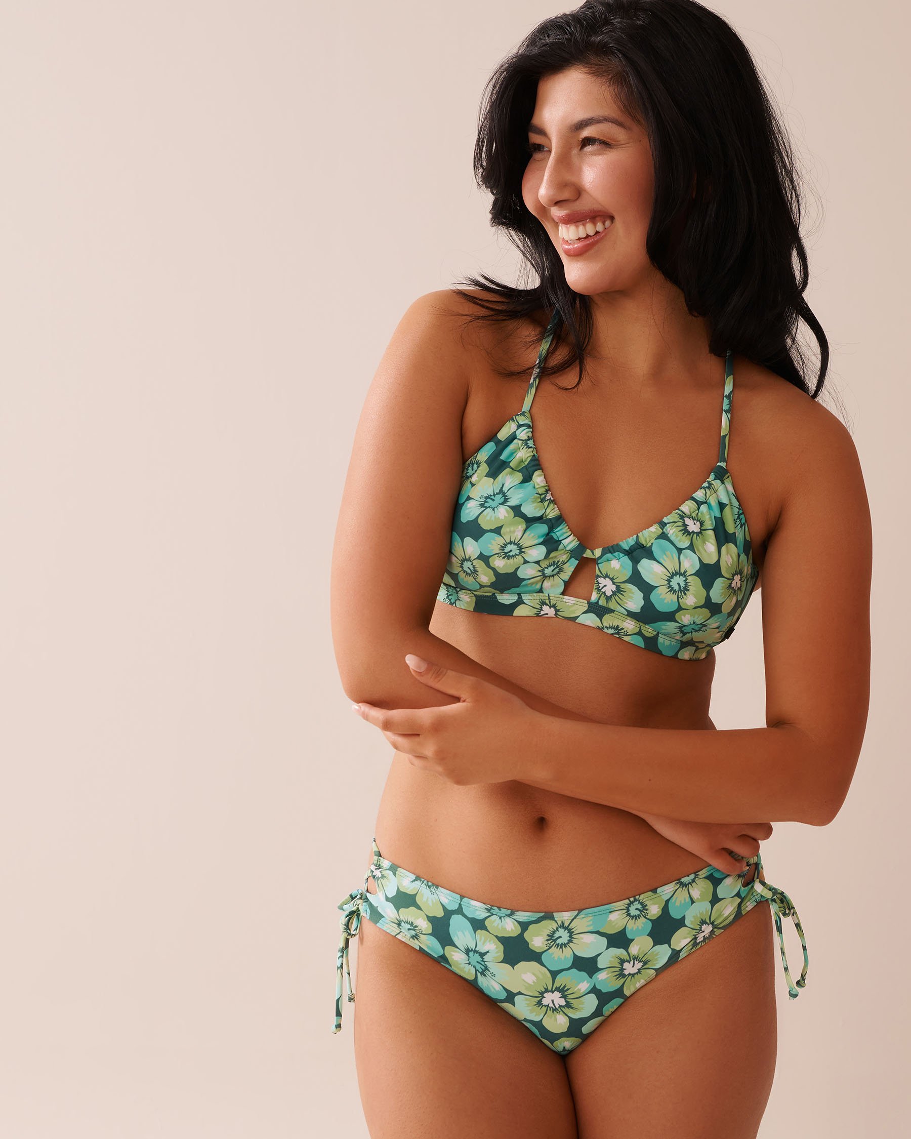LA VIE EN ROSE AQUA AQUA FLORA Recycled Fibers Bralette Bikini Top Aqua Flora 70100796 - View7