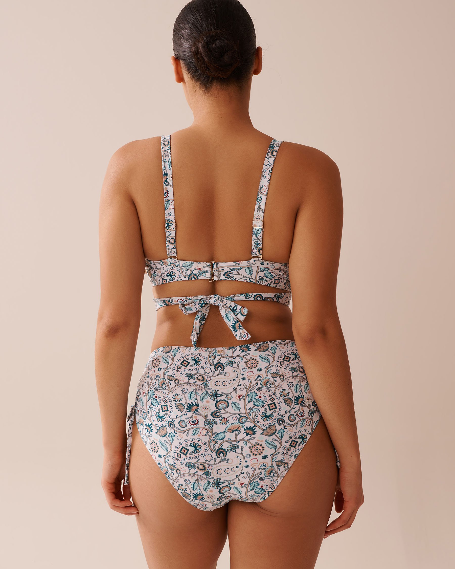 LA VIE EN ROSE AQUA ENCHANTED FLORA D Cup Draped Bikini Top Enchanted Flora 70200184 - View2