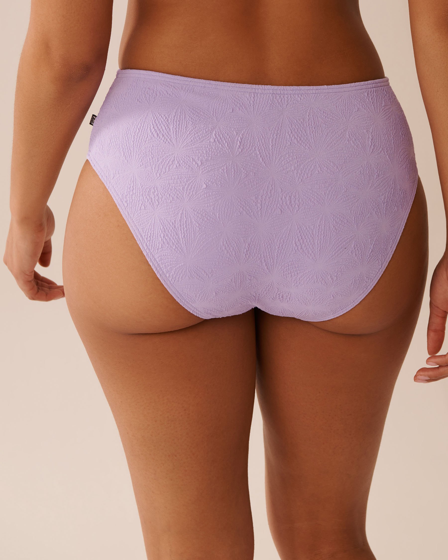 LA VIE EN ROSE AQUA LAVENDER POP Textured Mid Waist Bikini Bottom Lavender Pop 70300753 - View2