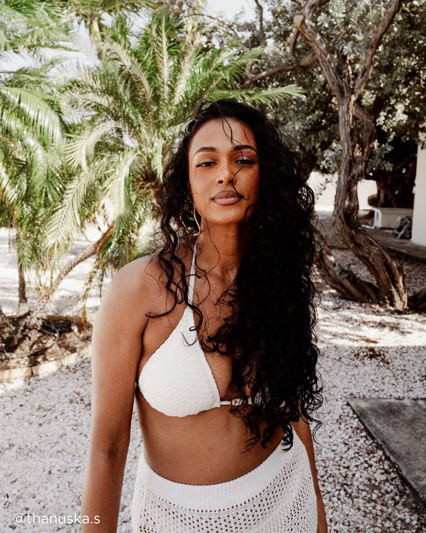 LA VIE EN ROSE AQUA COCONUT MILK Crochet Triangle Bikini Top Coconut Milk 70100739 - View14