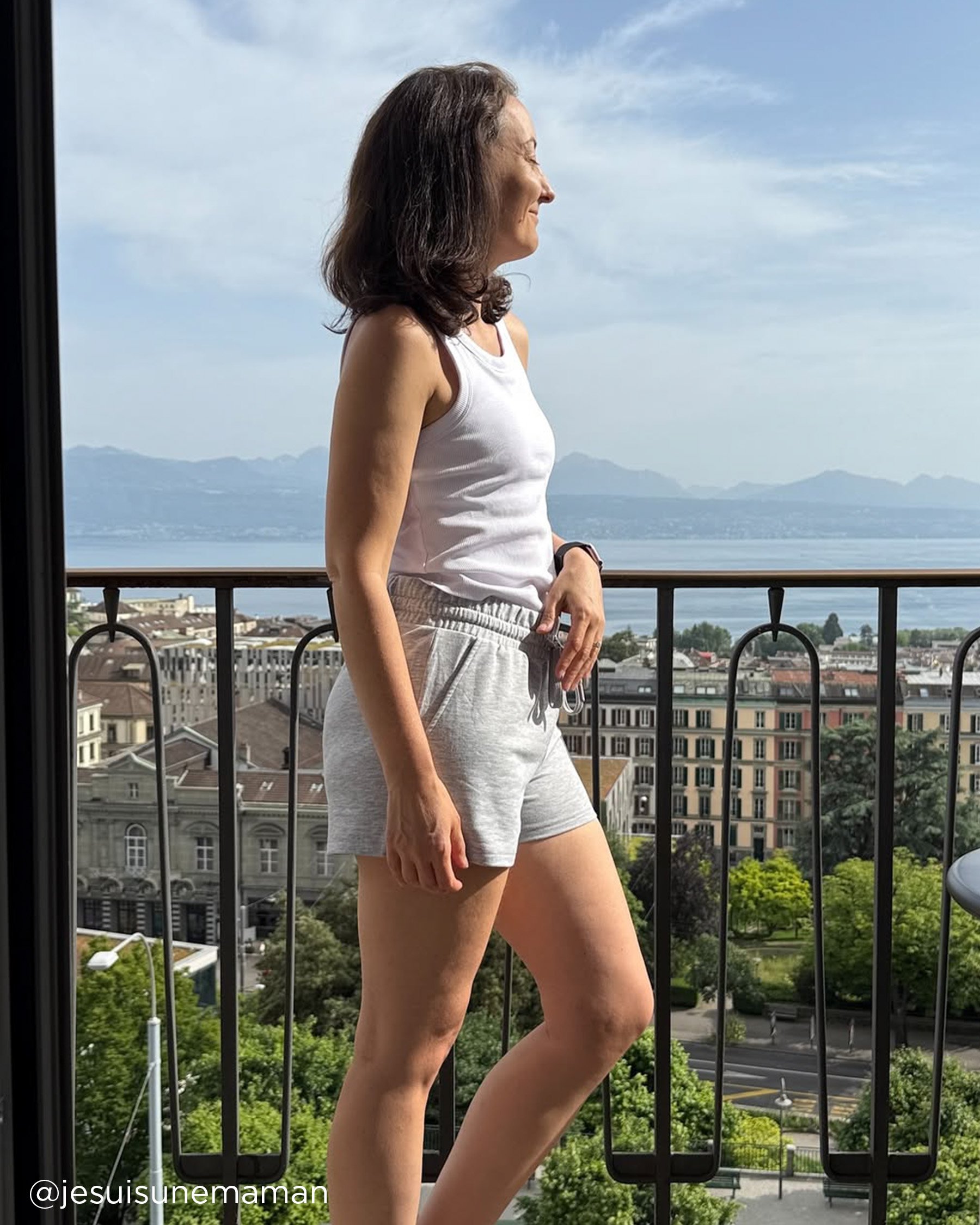 LA VIE EN ROSE French Terry Shorts Grey 50200094 - View5