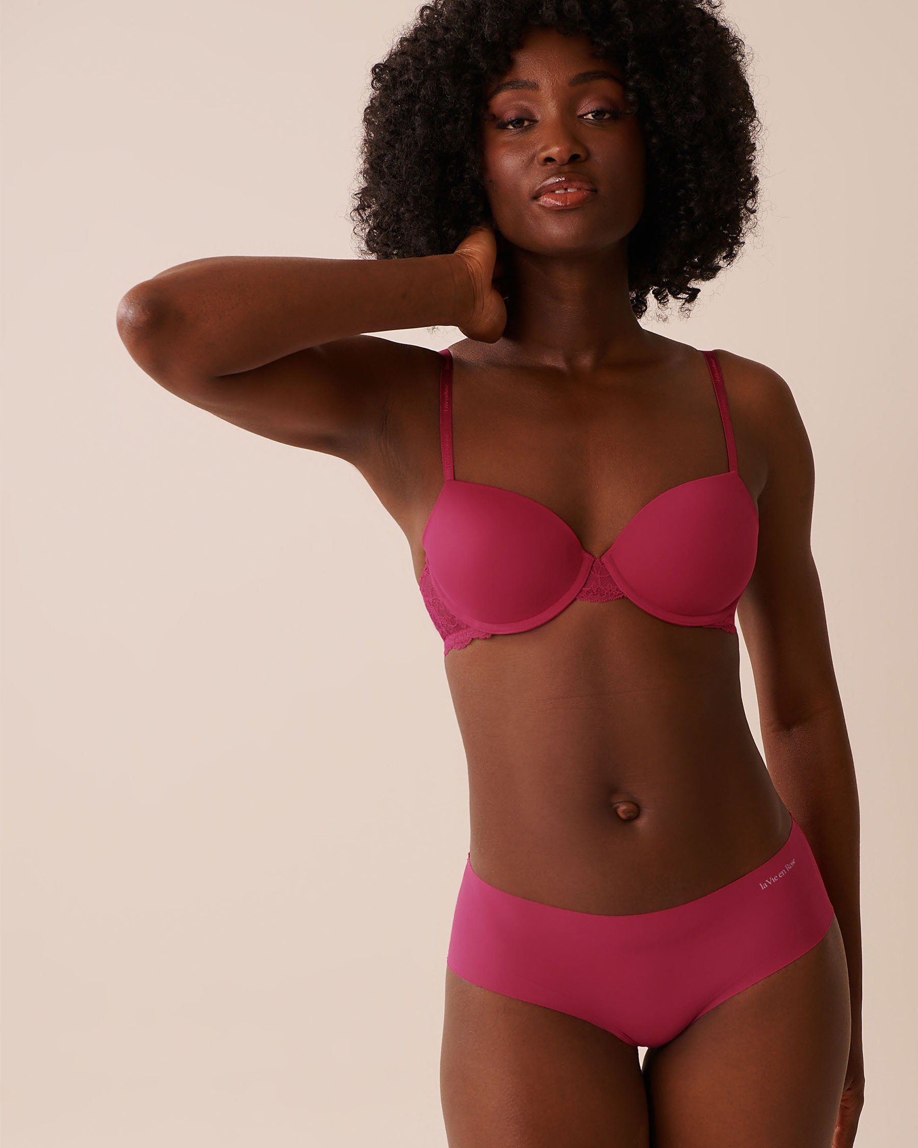 LA VIE EN ROSE Lightly Lined Demi Bra Raspberry Pink 10200508 - View1