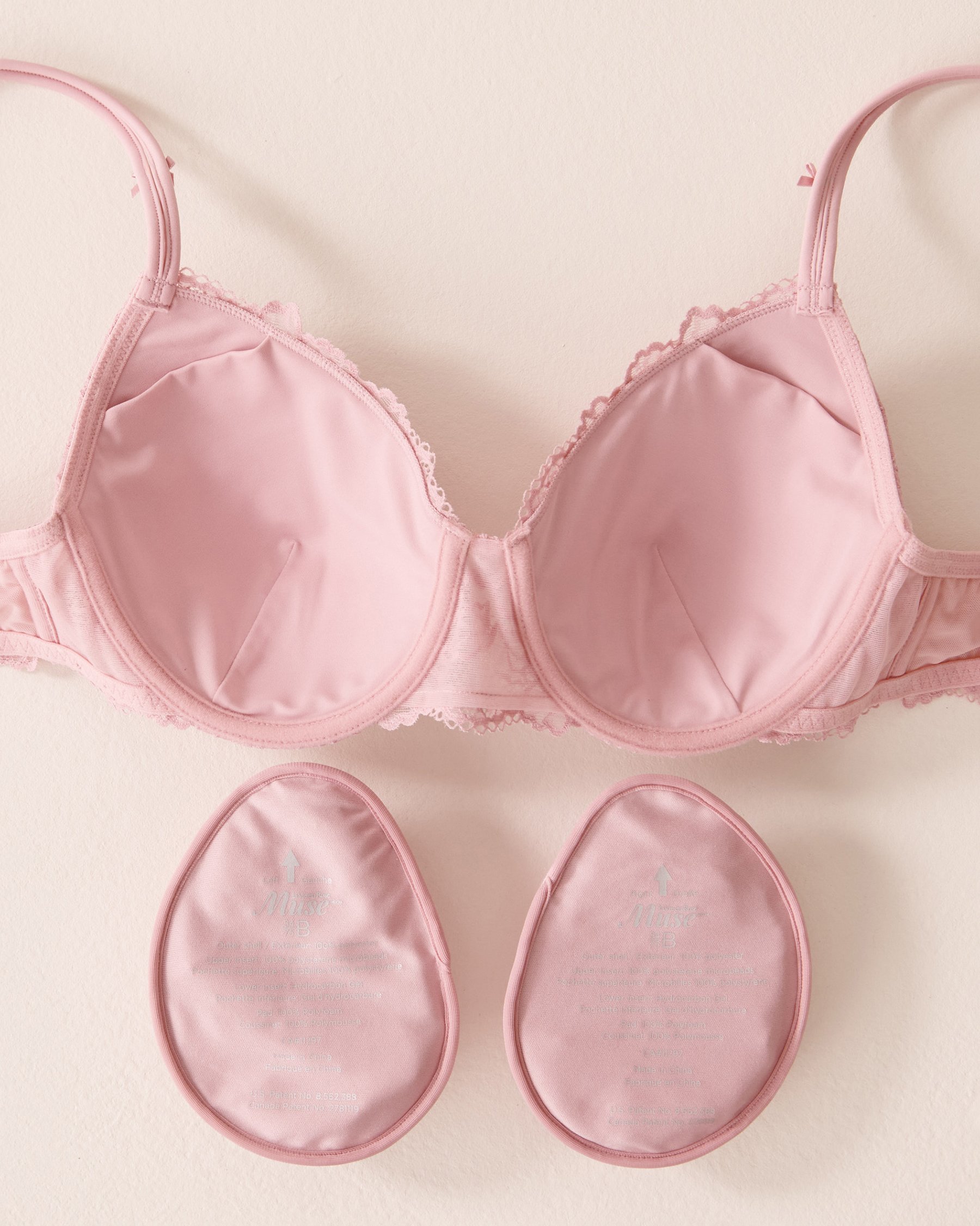 LA VIE EN ROSE Soutien-gorge mastectomie doublure légère Rose porcelaine 10200532 - Voir3