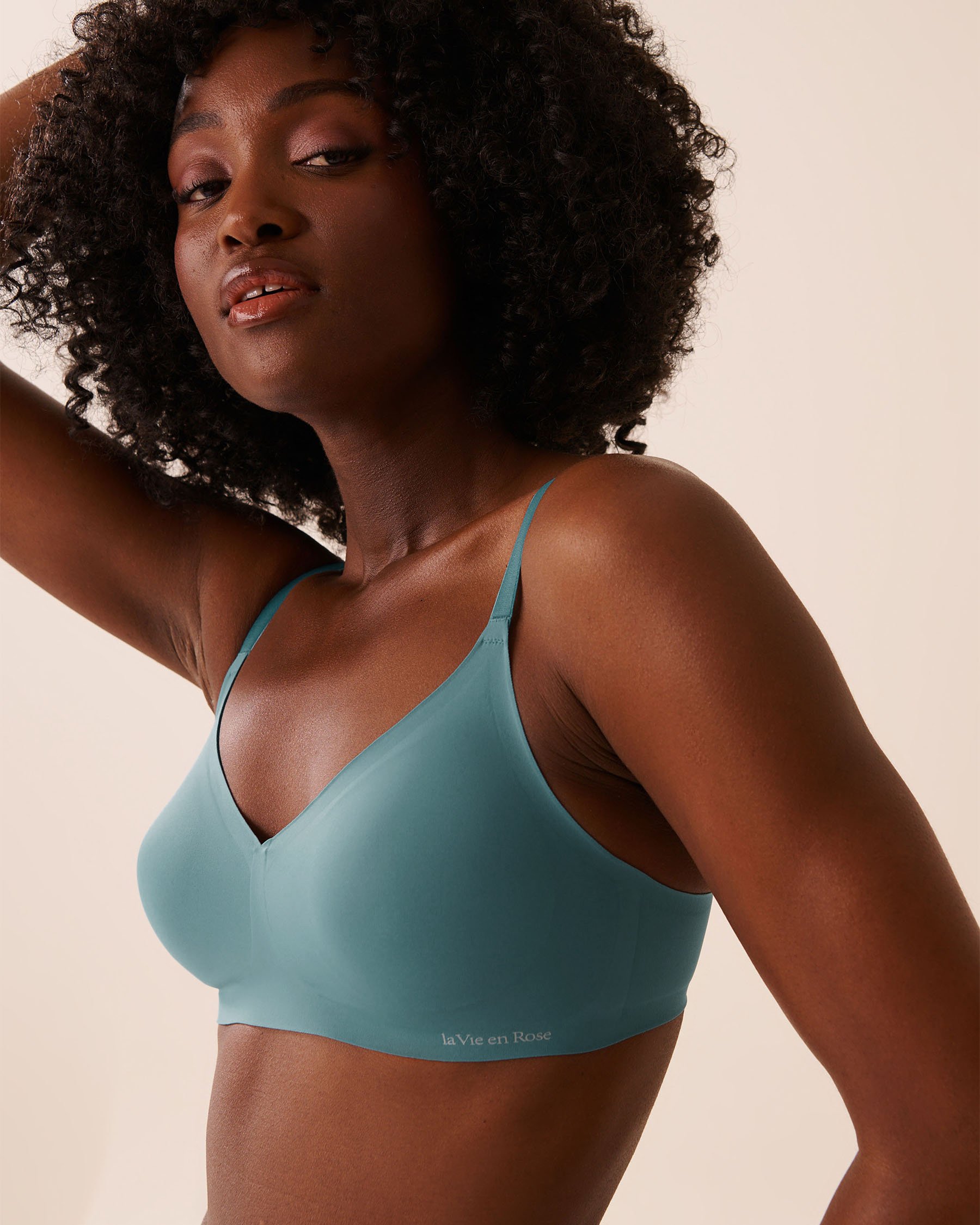 LA VIE EN ROSE Bralette lounge push-up Bleu sarcelle 10300208 - Voir3