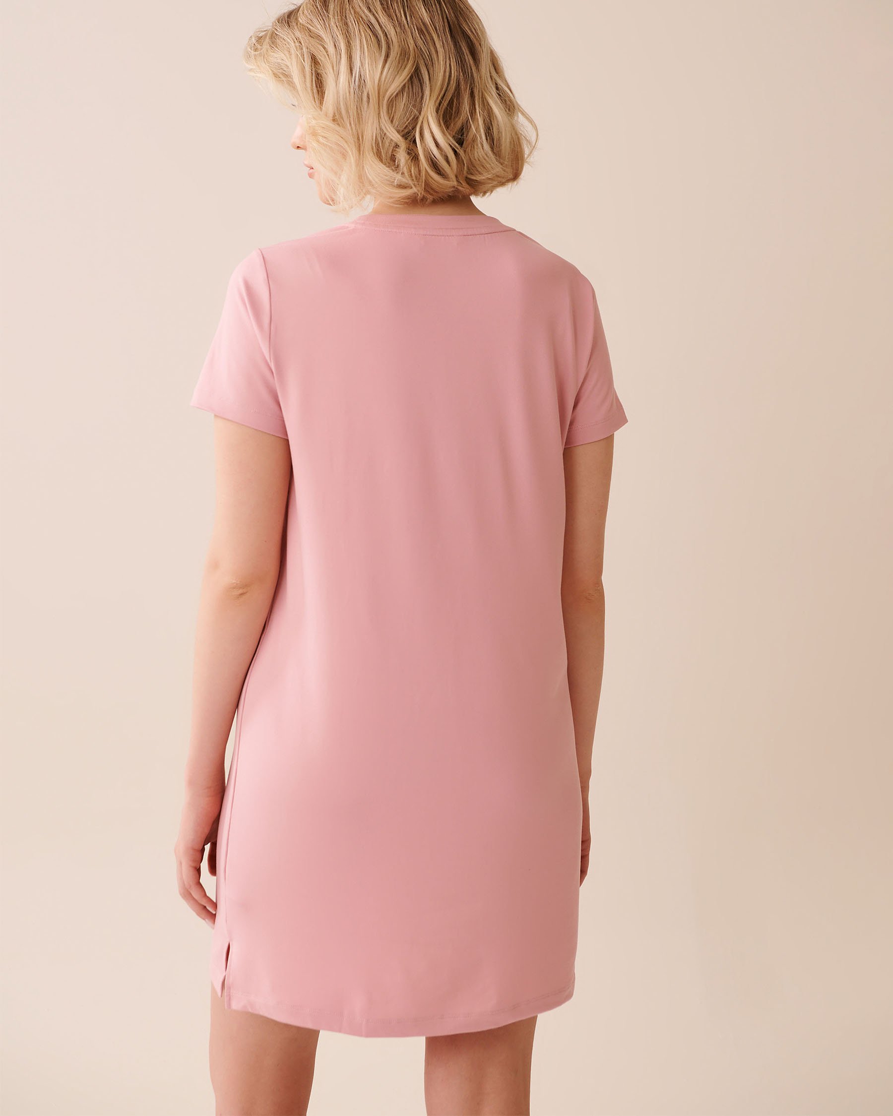 LA VIE EN ROSE Coffee Print Super Soft Sleepshirt Blush Pink 40500449 - View2