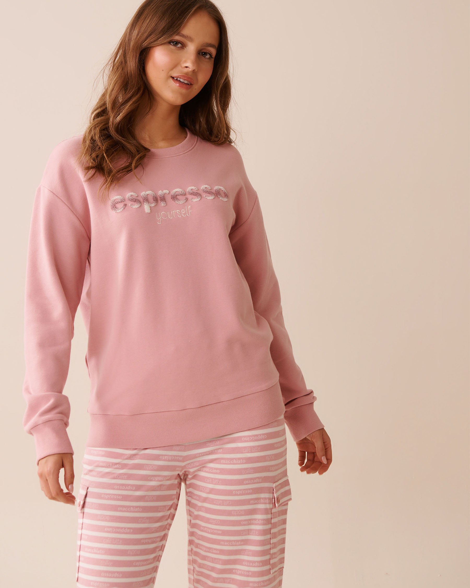 LA VIE EN ROSE French Terry Sweatshirt Blush Pink 40100779 - View1