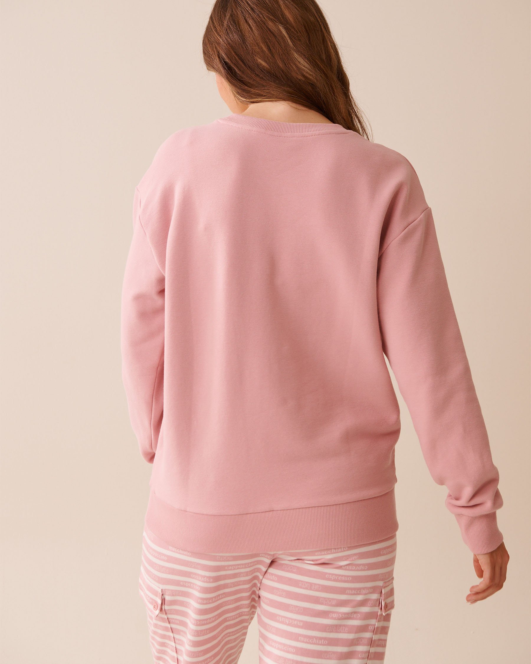 LA VIE EN ROSE French Terry Sweatshirt Blush Pink 40100779 - View2