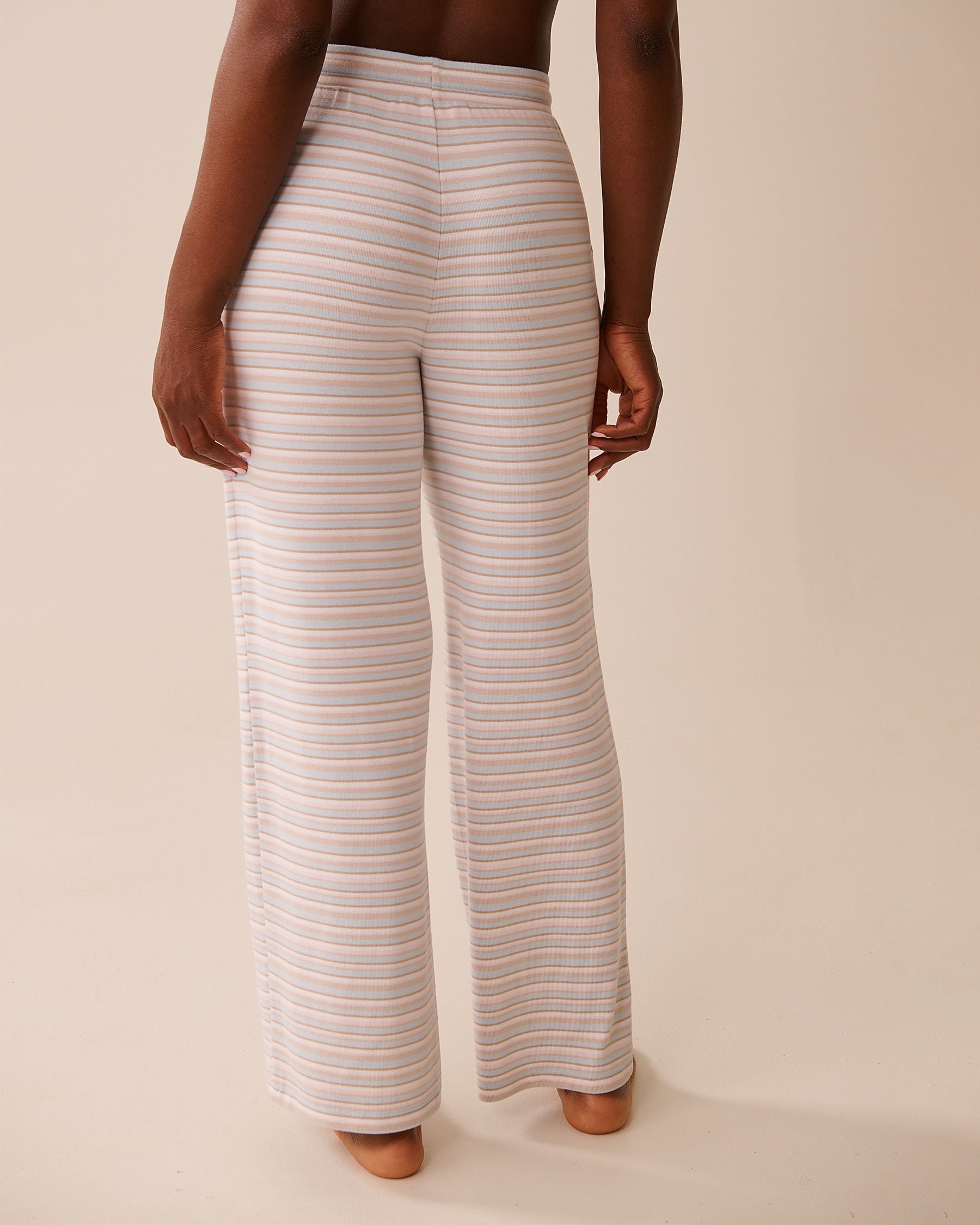 LA VIE EN ROSE Pastel Stripe Recycled Fibers Pajama Pants Pastel Stripes 40200765 - View2