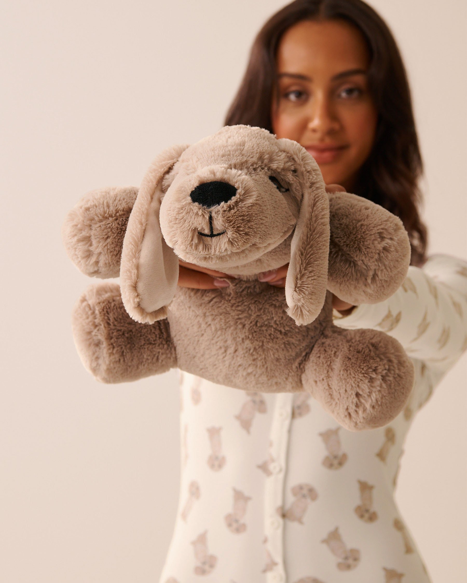 LA VIE EN ROSE Peluche teckel Brun clair 40700420 - Voir3