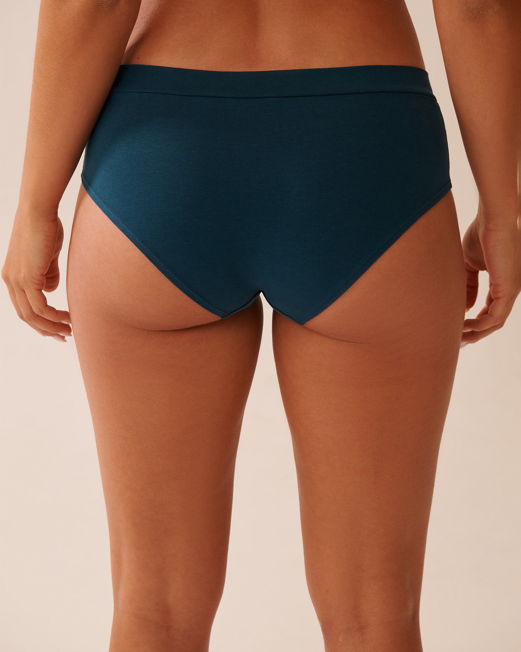 LA VIE EN ROSE Cotton Hiphugger Panty Dark Cyan 20100640 - View2