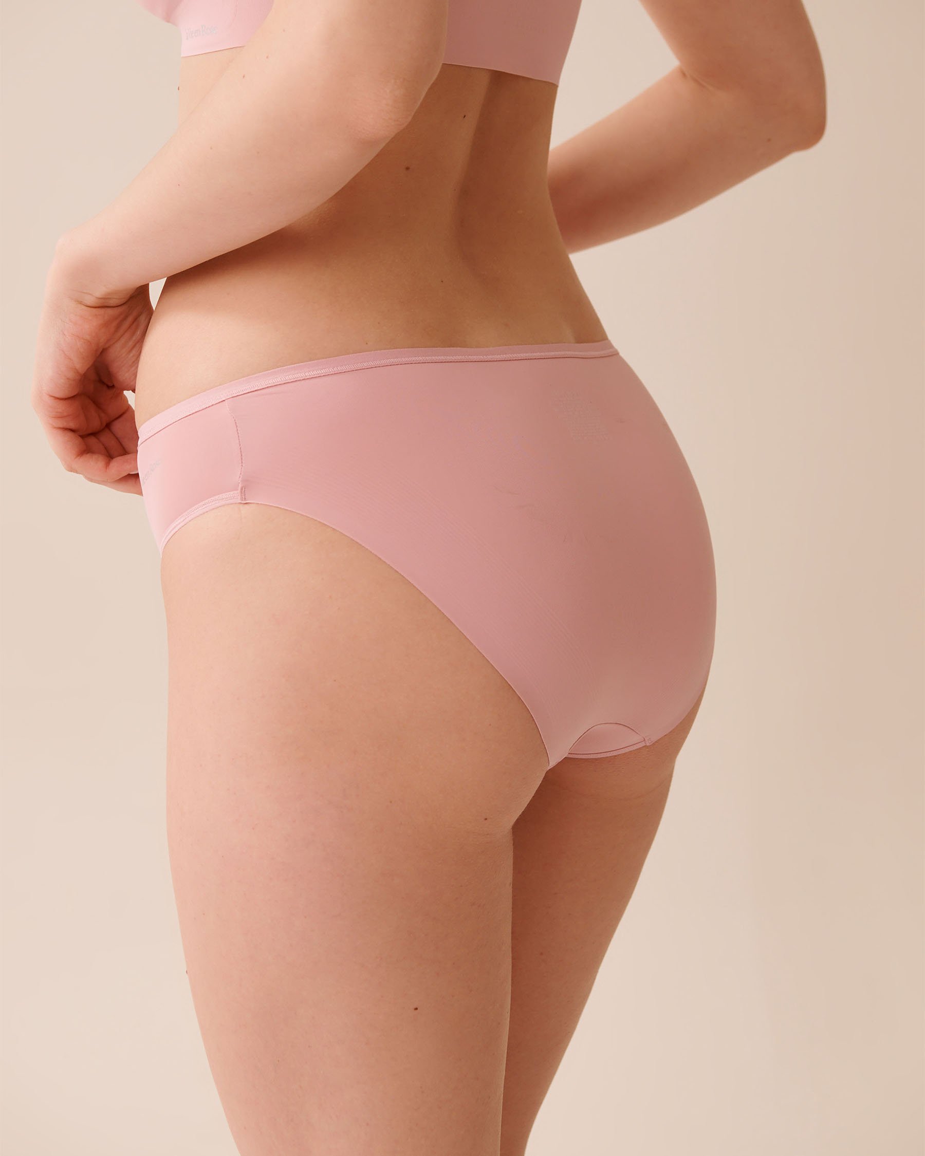 LA VIE EN ROSE Microfiber Sleek Back Bikini Panty Blush Pink 20300431 - View2