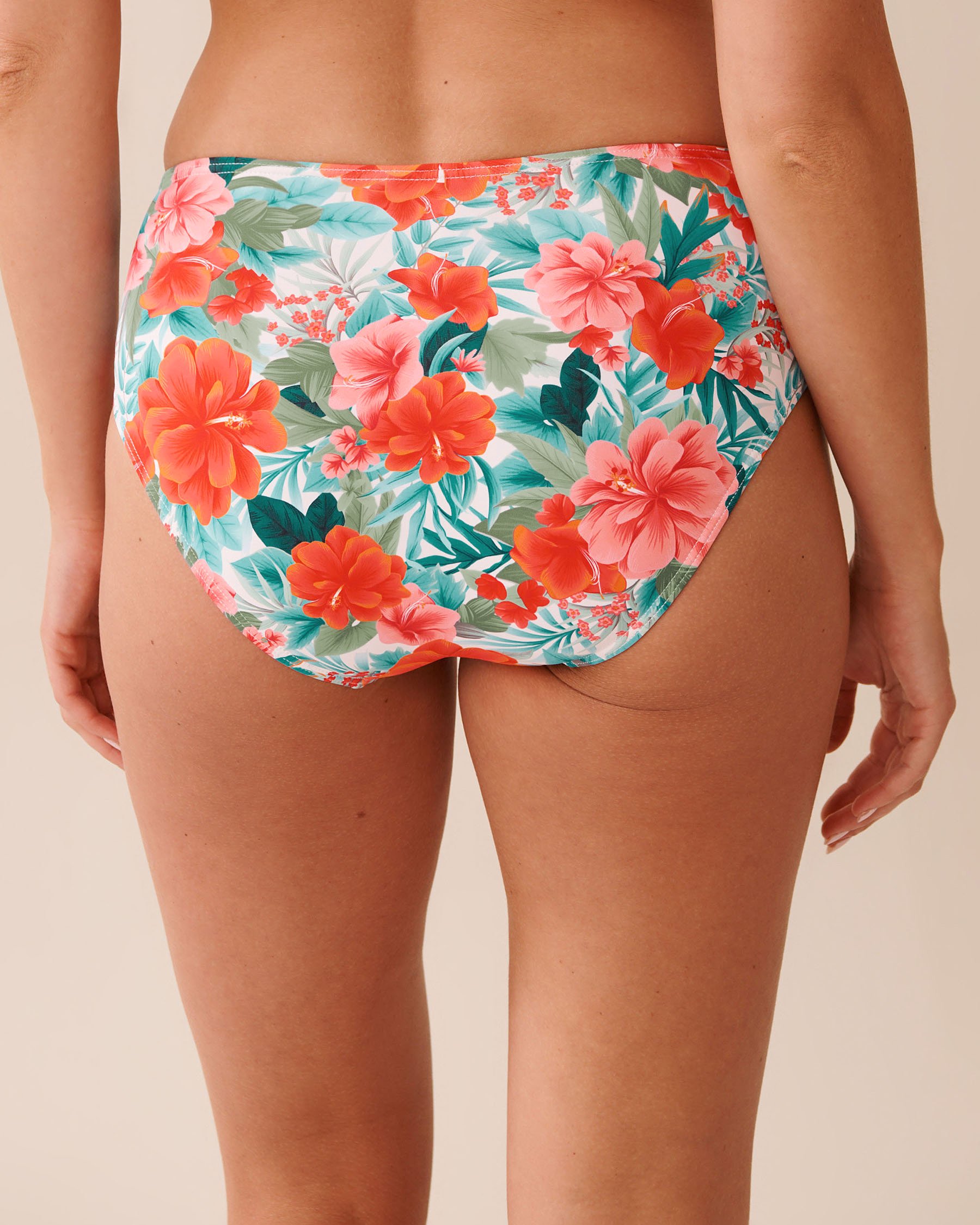 LA VIE EN ROSE AQUA Bas de bikini taille mi-haute drapée ISLAND DREAMS Escale paradisiaque 70300786 - View2