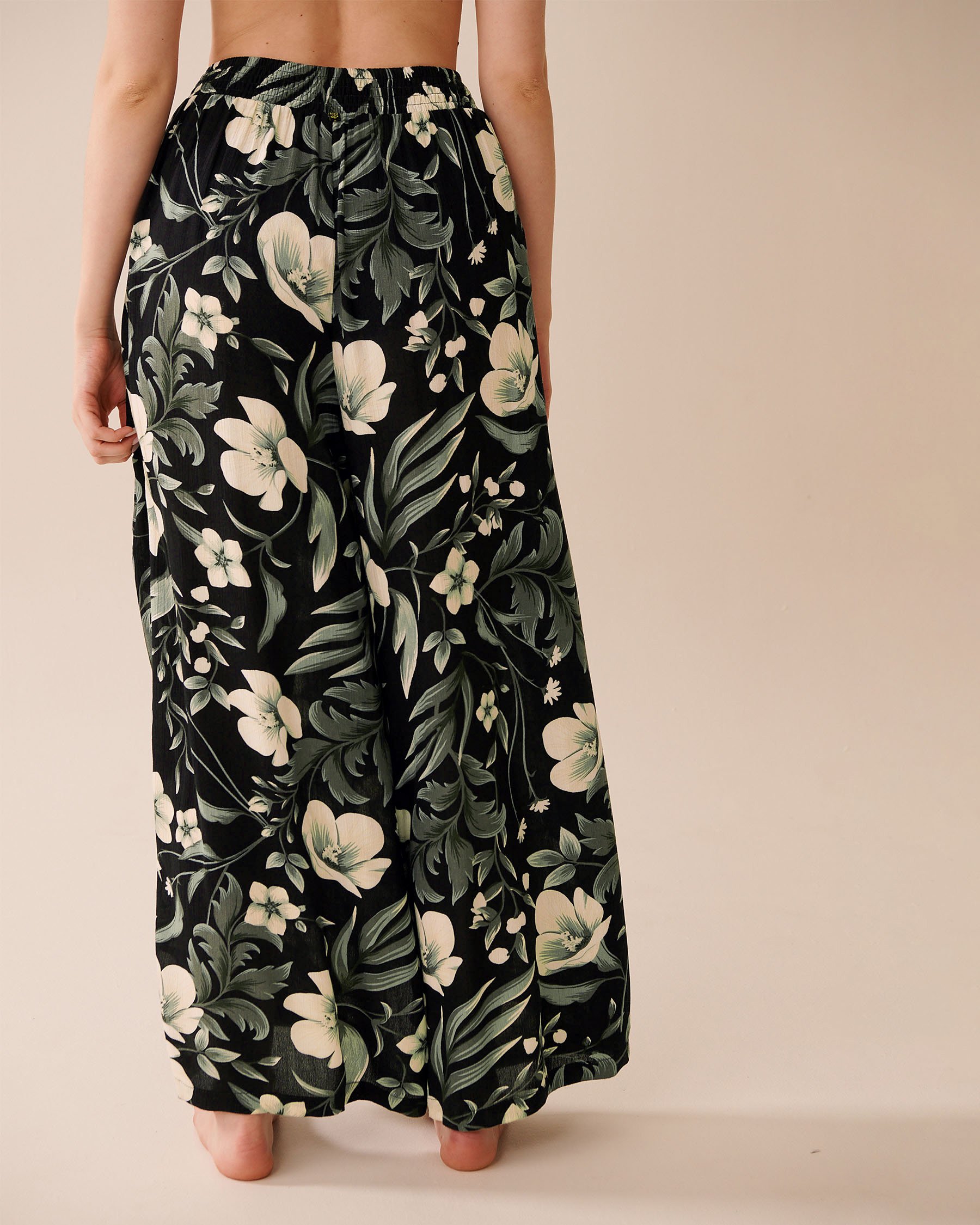 LA VIE EN ROSE AQUA Wrap Around Gauze Pants After Dark Blooms 80200077 - View4