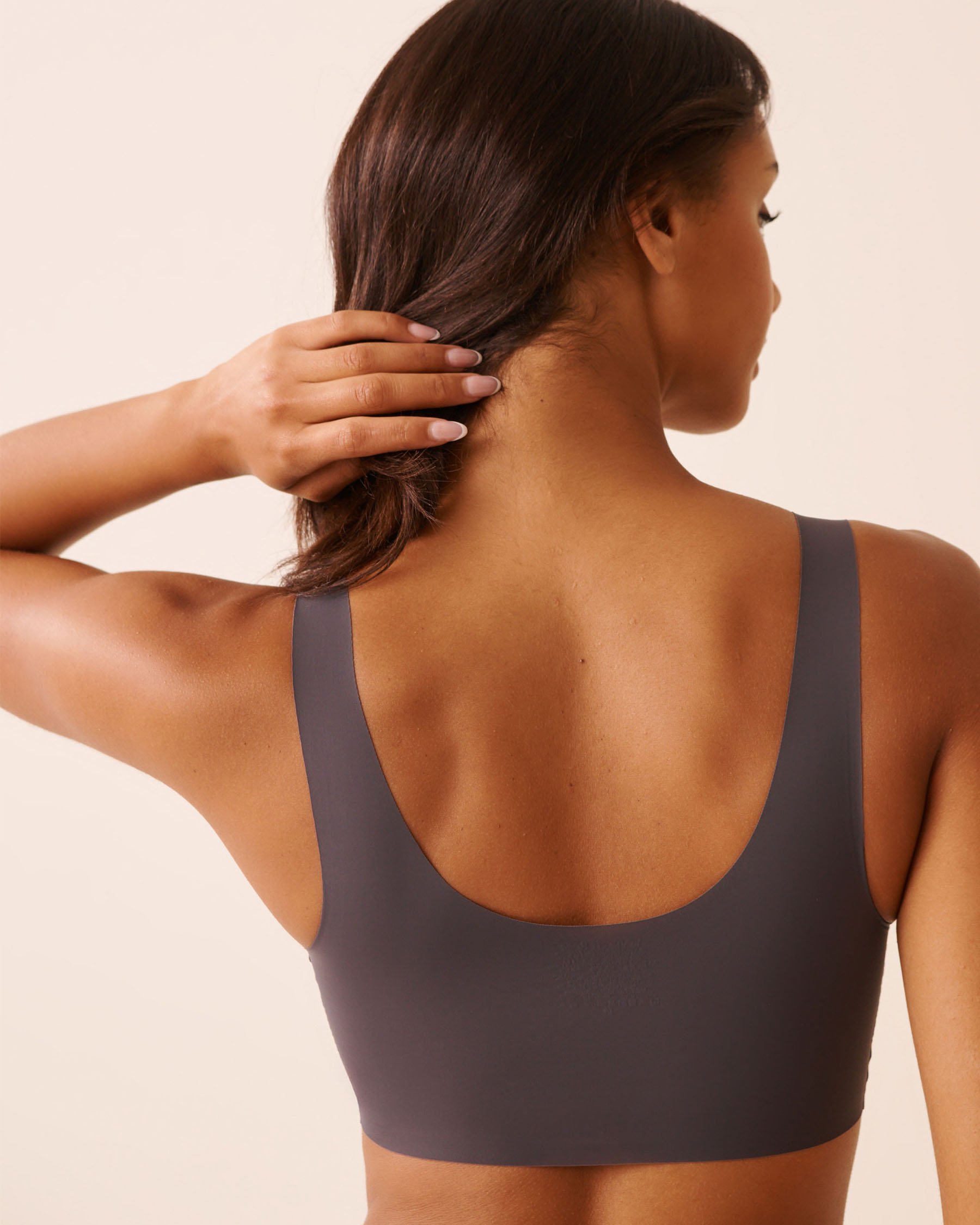 LA VIE EN ROSE Push-up Lounge Tank Bra Anthracite 10300219 - View2