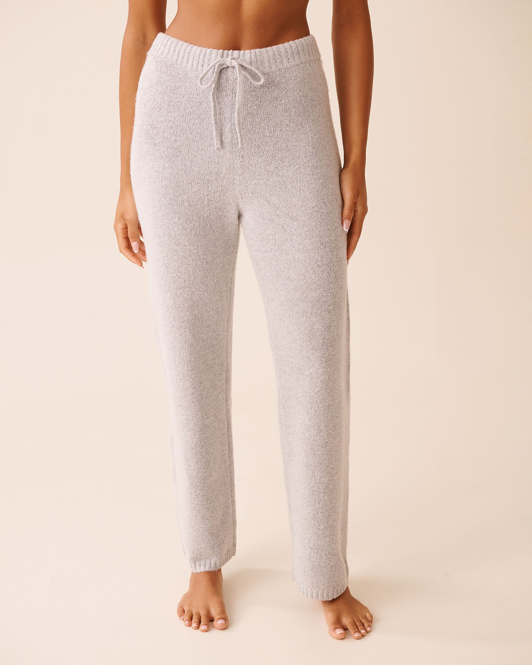 LA VIE EN ROSE Knit Pants Grey 50200106 - View1