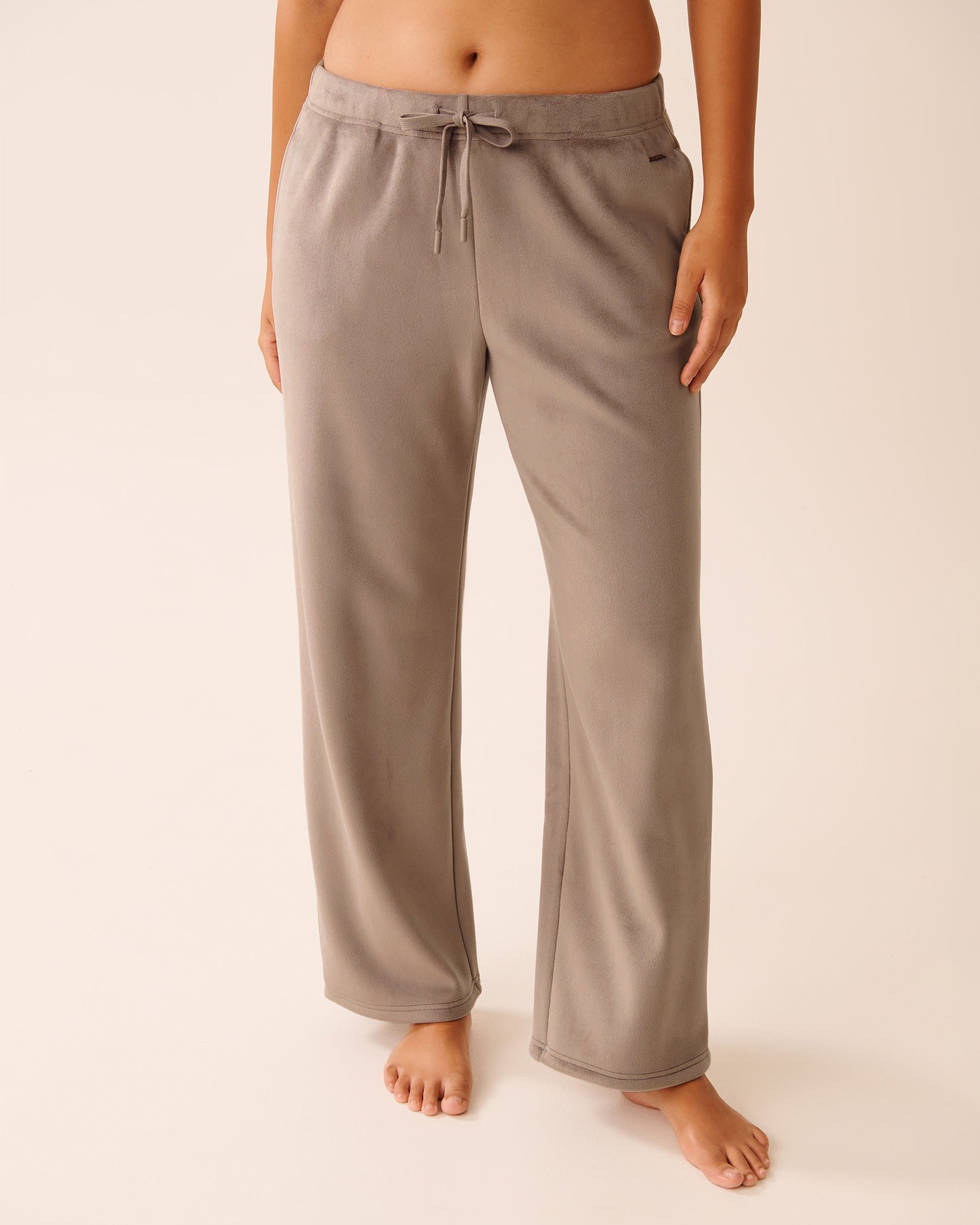 LA VIE EN ROSE Velvet Pants Brown 50200108 - View1