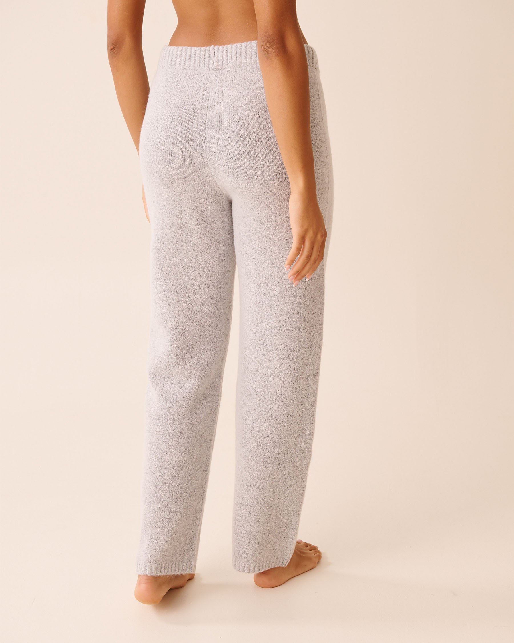 LA VIE EN ROSE Knit Pants Grey 50200106 - View2