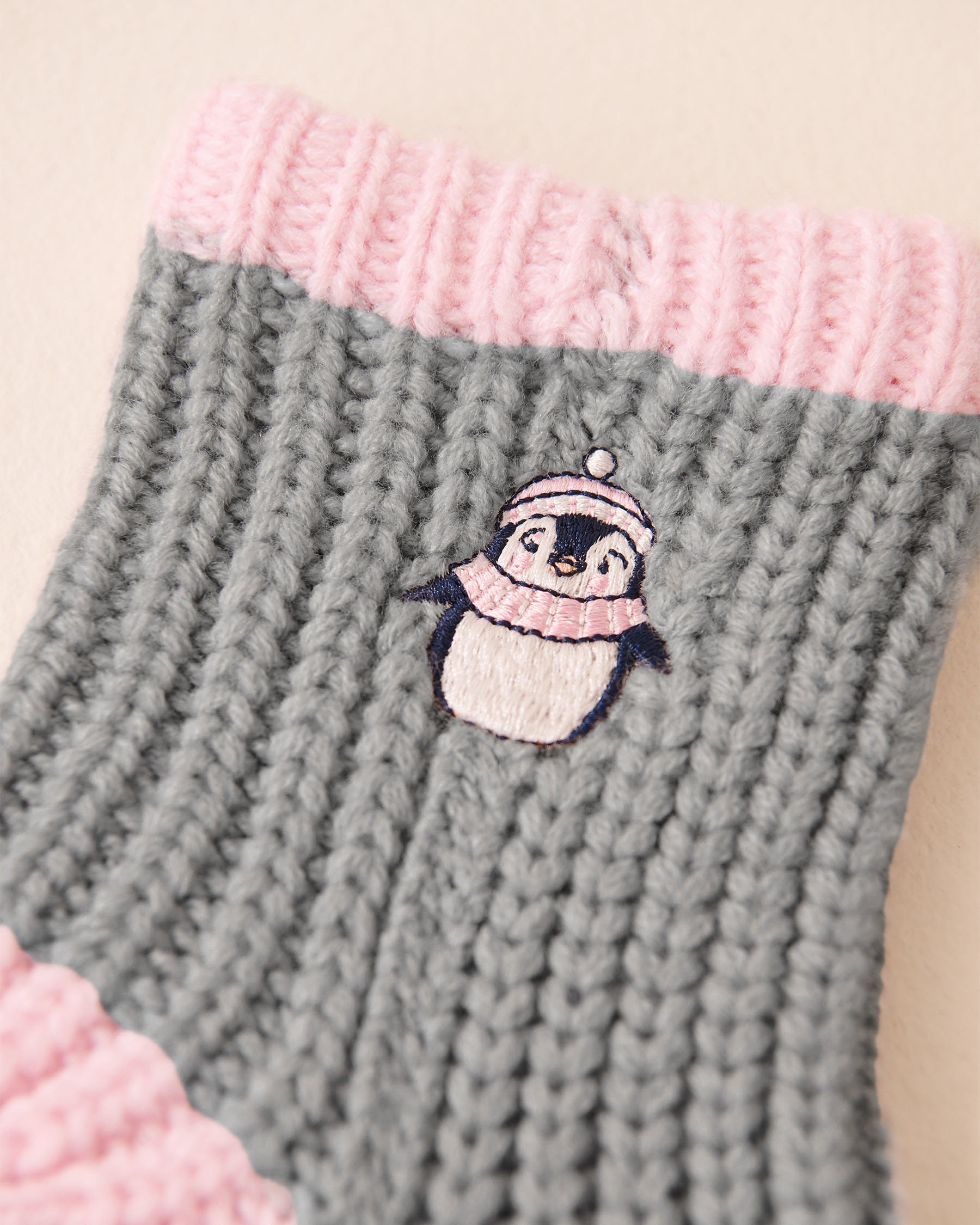 LA VIE EN ROSE Embroidered Penguin Socks Grey/Penguin 40700423 - View3