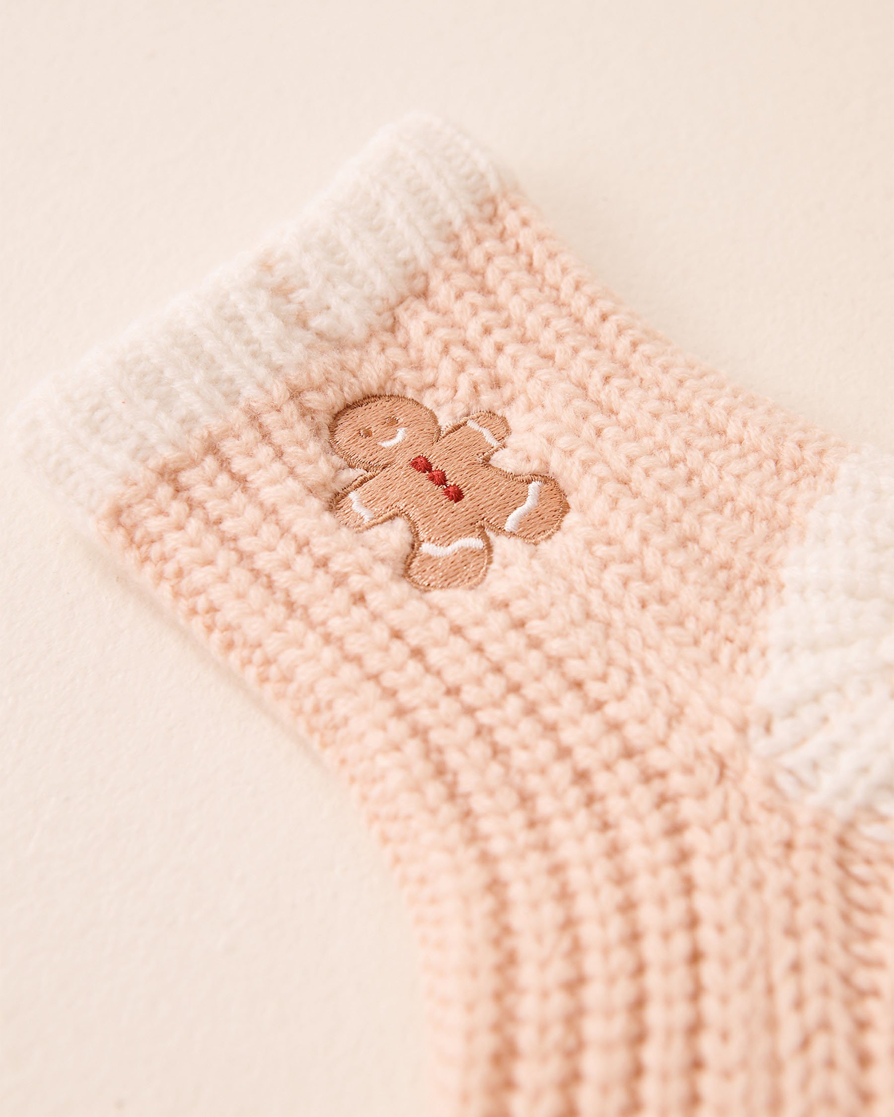 LA VIE EN ROSE Embroidered Gingerbread Socks Beige/Gingerbread 40700423 - View1