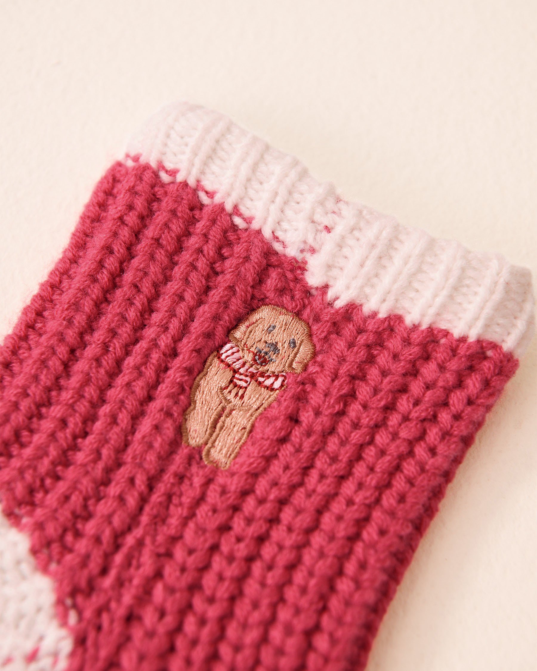 LA VIE EN ROSE Embroidered Dog Socks Red/Dog 40700423 - View1