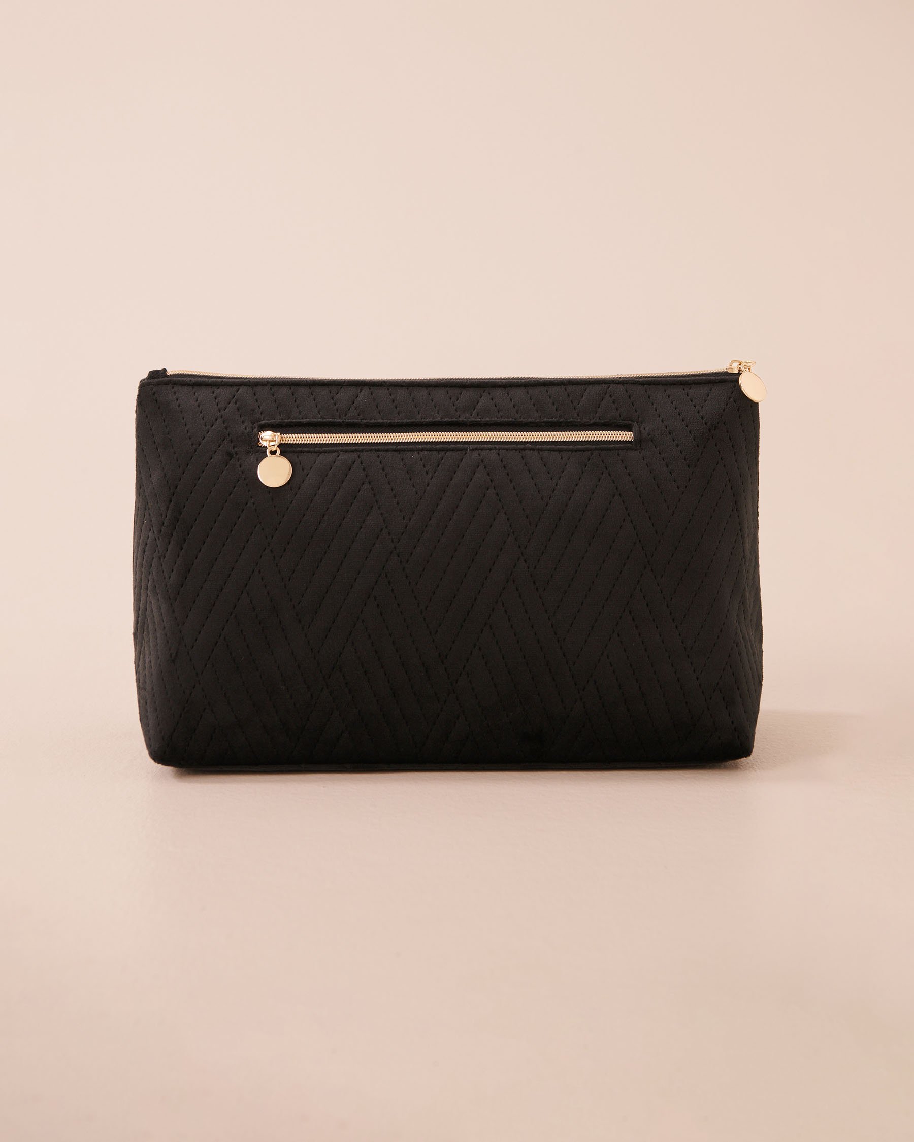 LA VIE EN ROSE 2-in-1 Velvet Cosmetic Bag Black 40700428 - View3