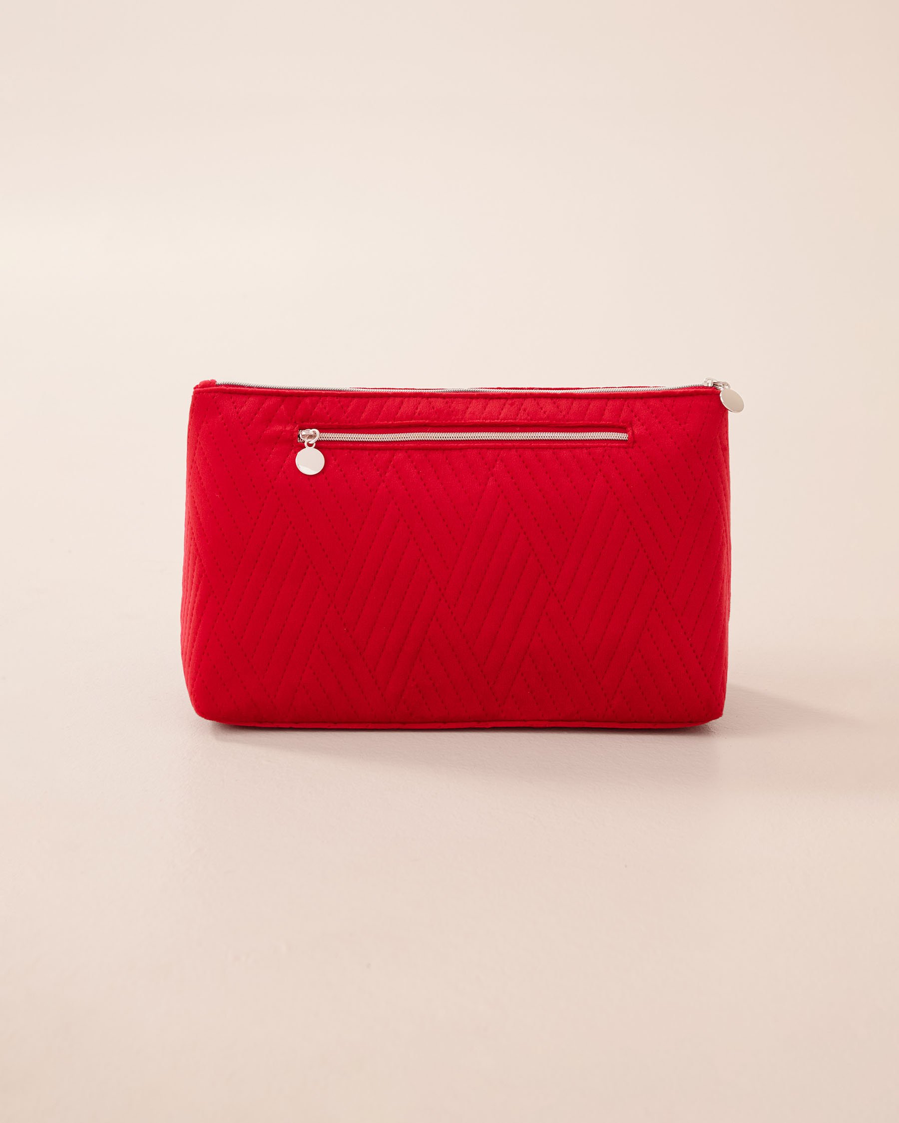 LA VIE EN ROSE 2-in-1 Velvet Cosmetic Bag Merry Red 40700428 - View3