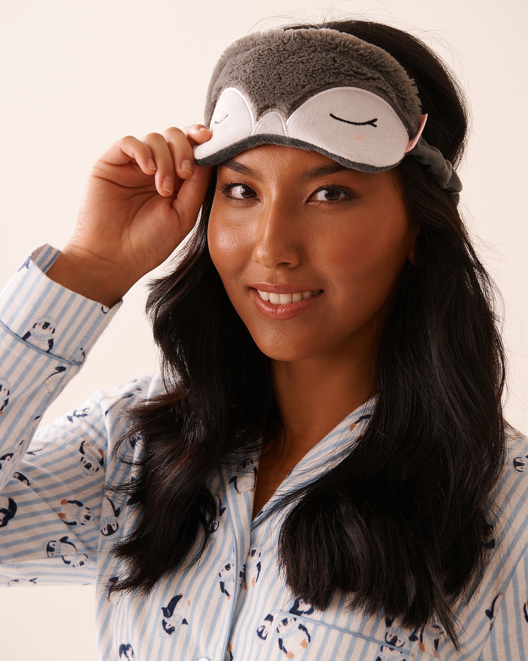 LA VIE EN ROSE Penguin Sleep Mask Grey/Penguin 40700432 - View1