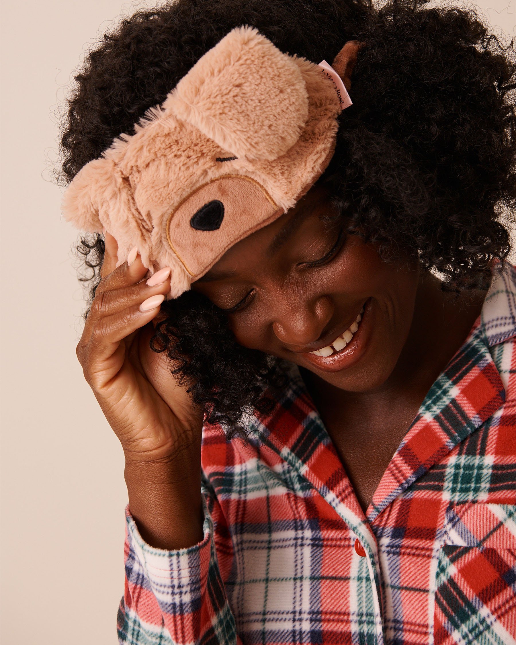 LA VIE EN ROSE Masque de sommeil chien Brun clair/Chien 40700432 - View1