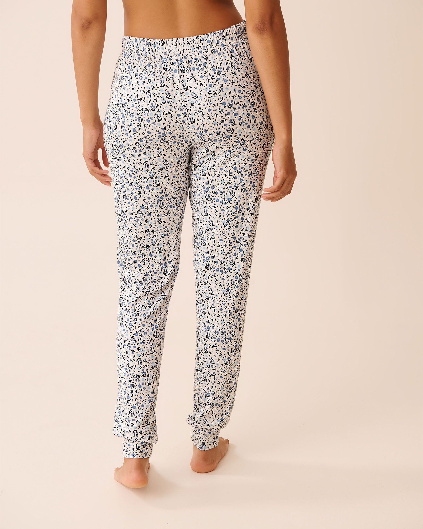 LA VIE EN ROSE Blue Floral Print Long Sleeve PJ Set Blue/Flowers 40400088 - View5