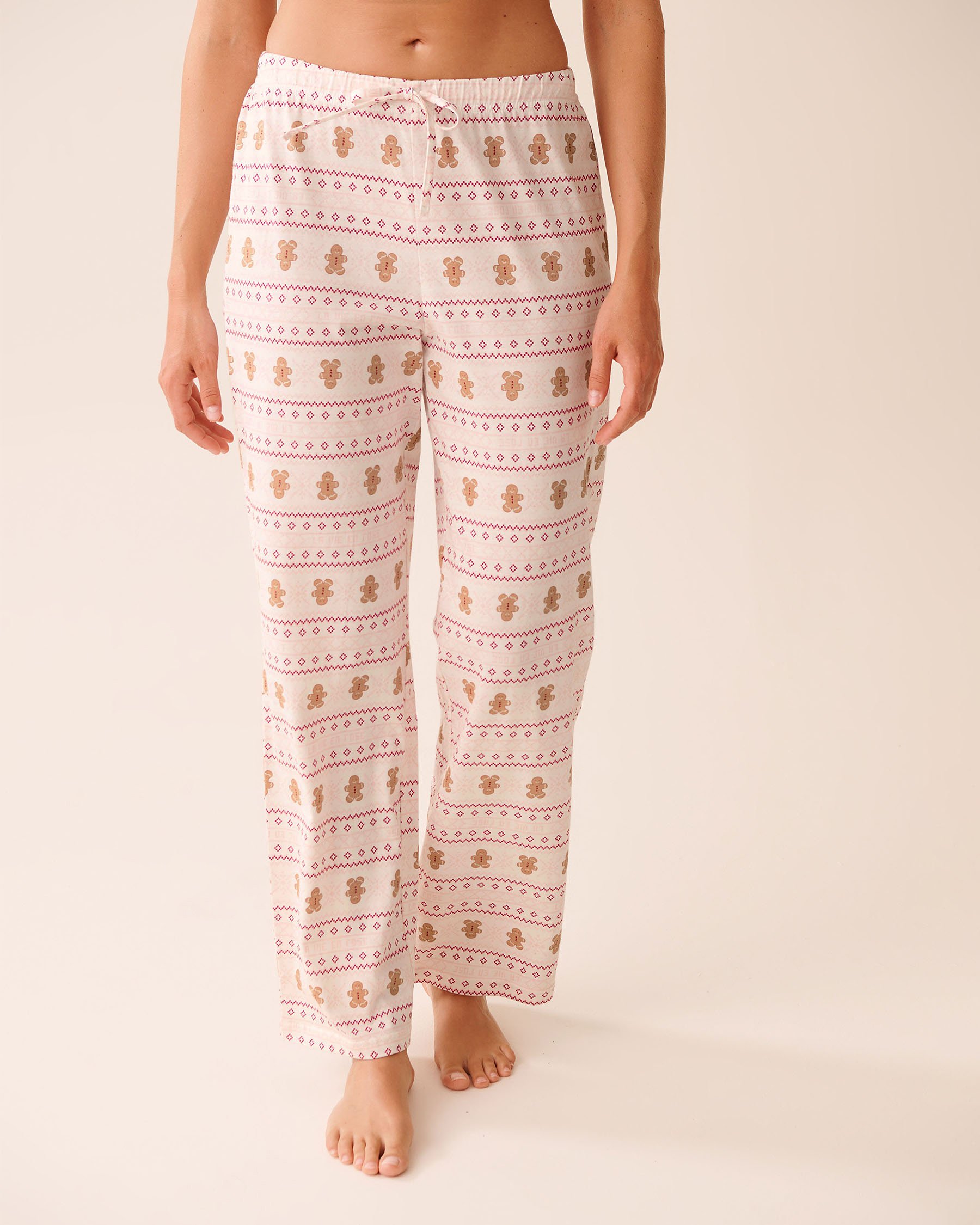 LA VIE EN ROSE Ensemble pyjama en coton imprimé pain d'épices Rose/Pain d'épices 40400087 - Voir6