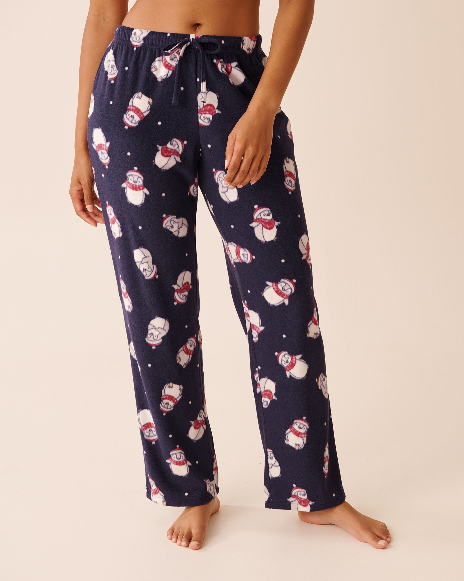 LA VIE EN ROSE Ensemble pyjama en polaire imprimé pingouin Bleu/Pingouins 40400090 - Voir4