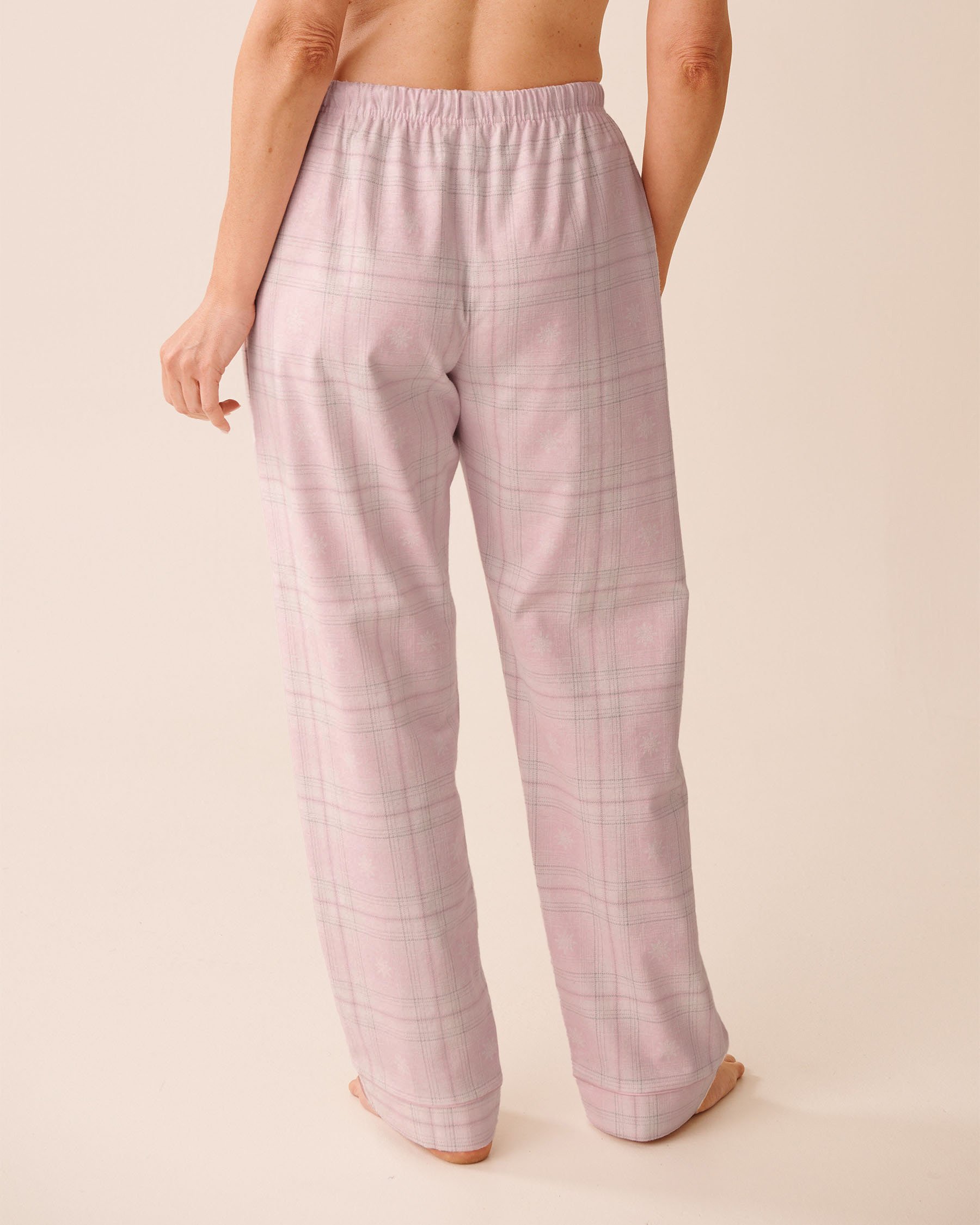 LA VIE EN ROSE Ensemble pyjama en flanelle carreaux roses Carreaux roses clairs 40400089 - Voir5