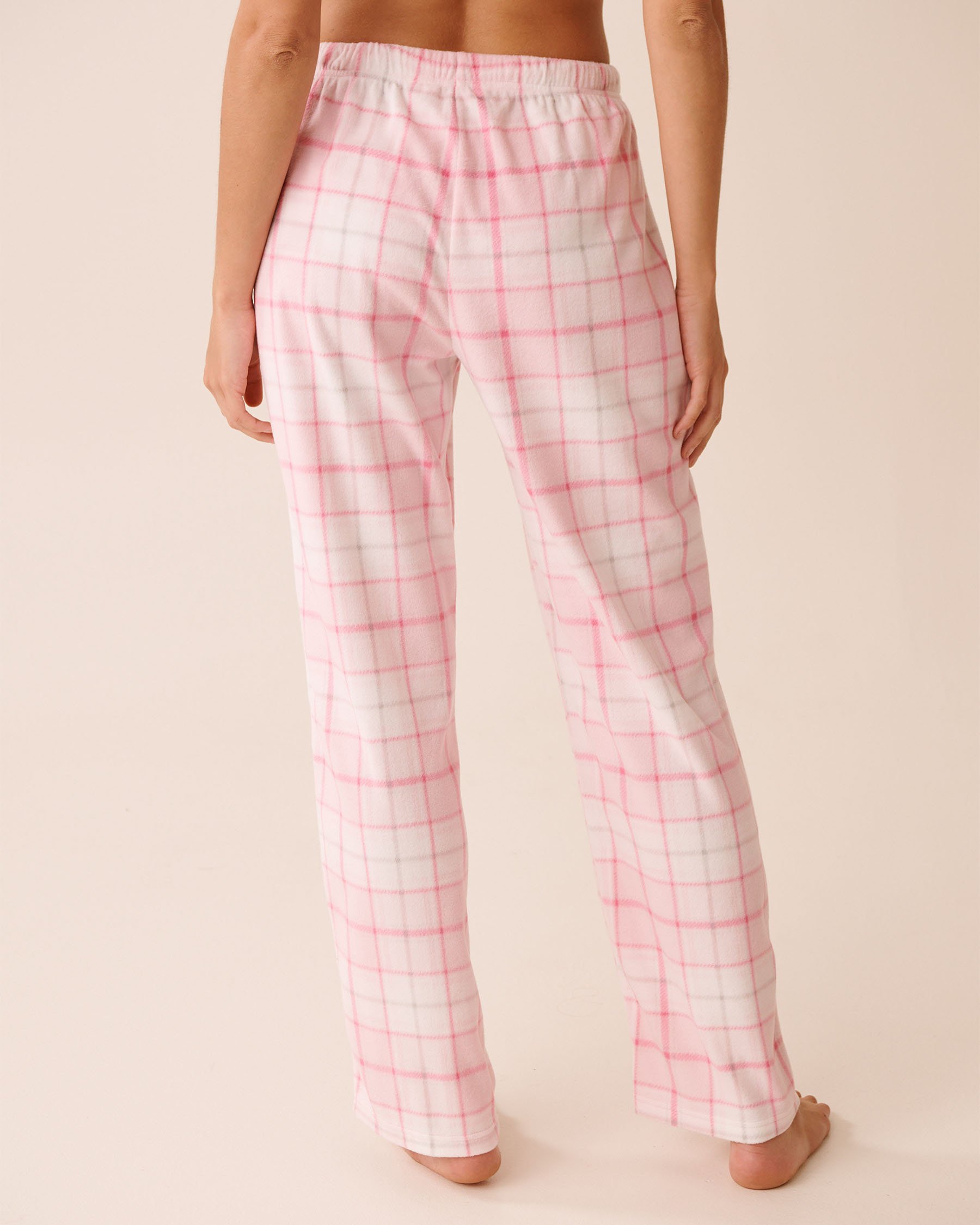 LA VIE EN ROSE Ensemble pyjama en polaire carreaux roses Carreaux roses clairs 40400090 - Voir5