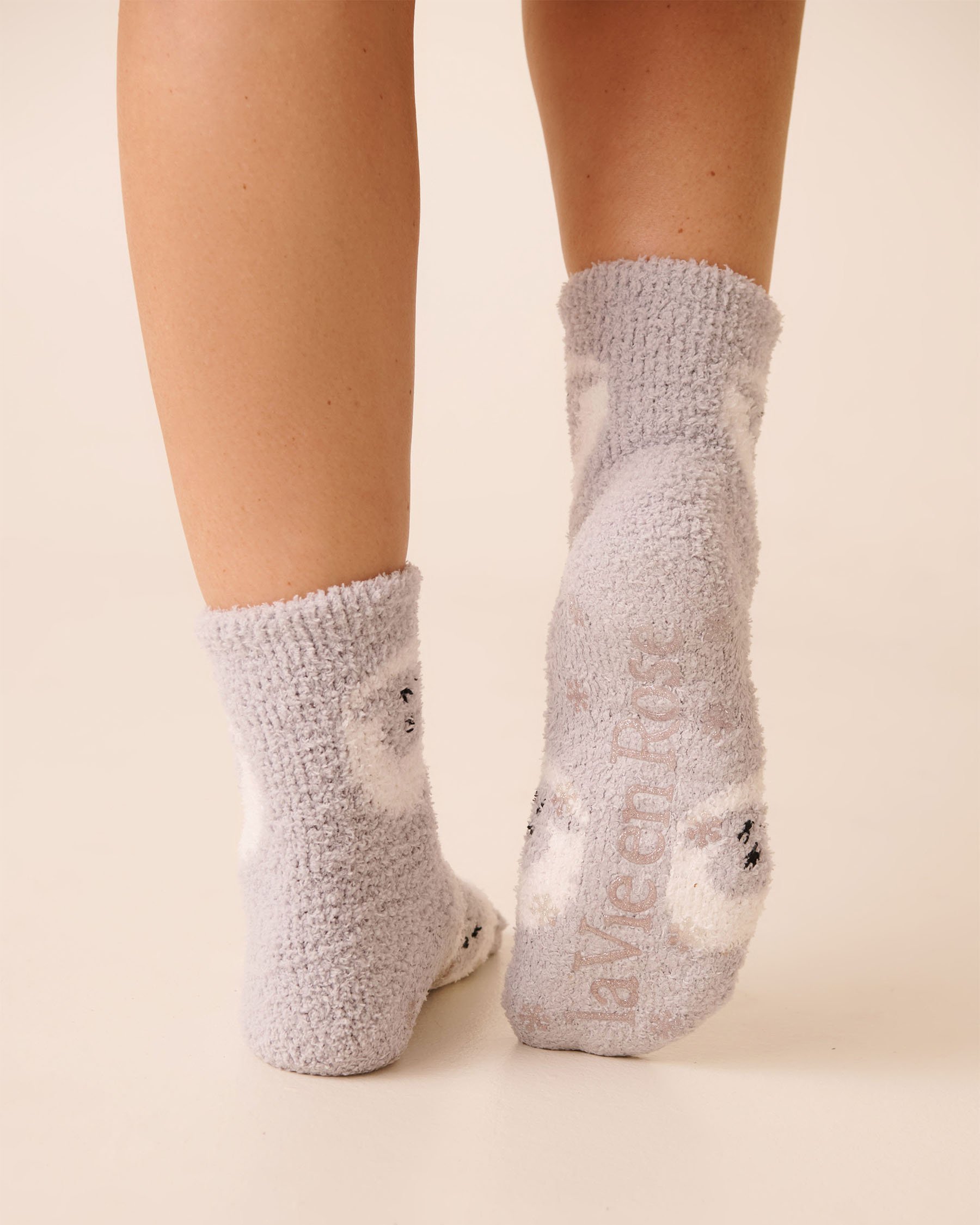 LA VIE EN ROSE Plush Sheep Socks Light Grey/Sheep 40700425 - View2