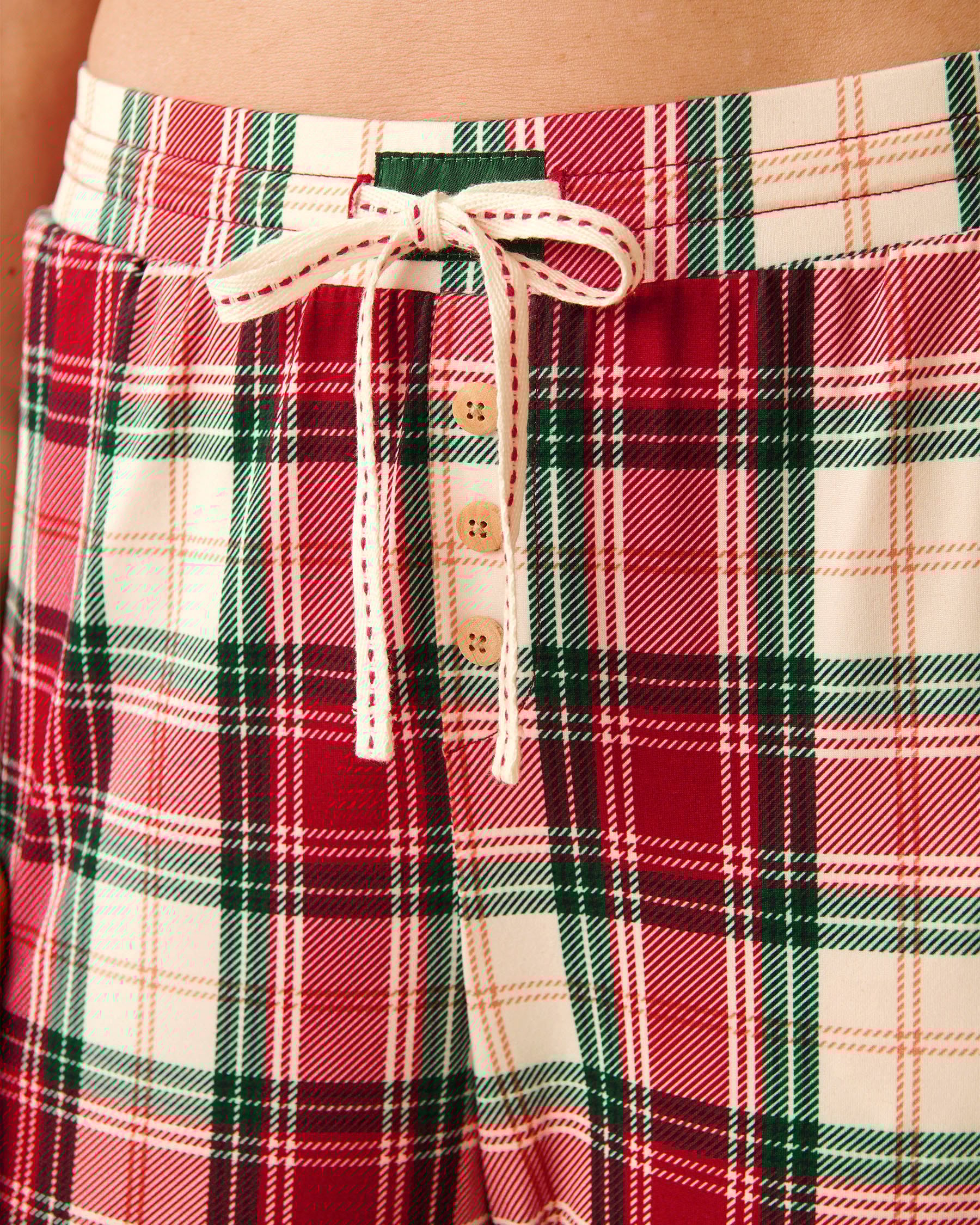 LA VIE EN ROSE Red Plaid Super Soft Pajama Pants Red Plaid 40200794 - View4